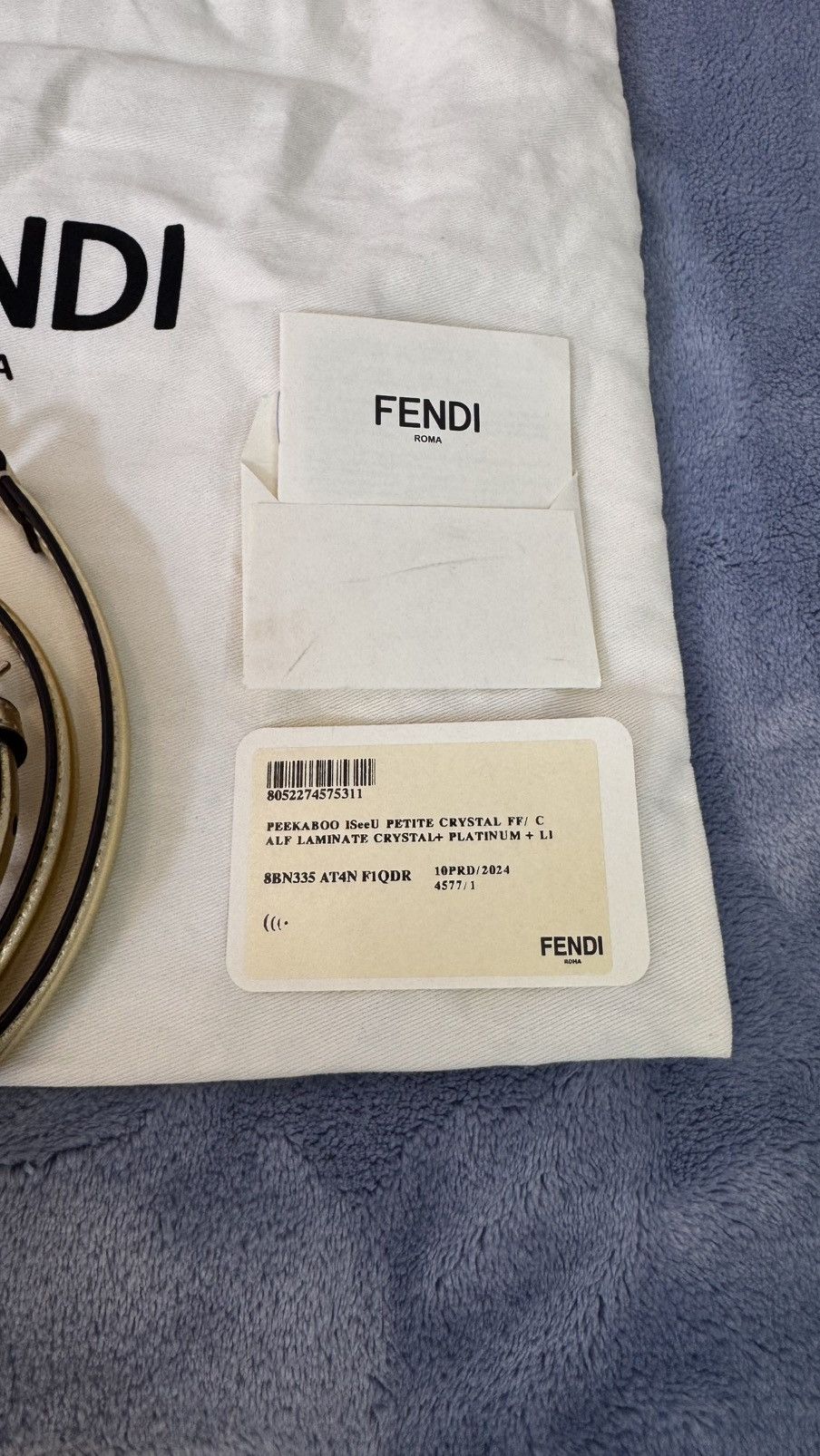 Fendi Fendi Crystal Vitello Laminato FF Petite Peekaboo I See U Size ONE SIZE - 5 Thumbnail