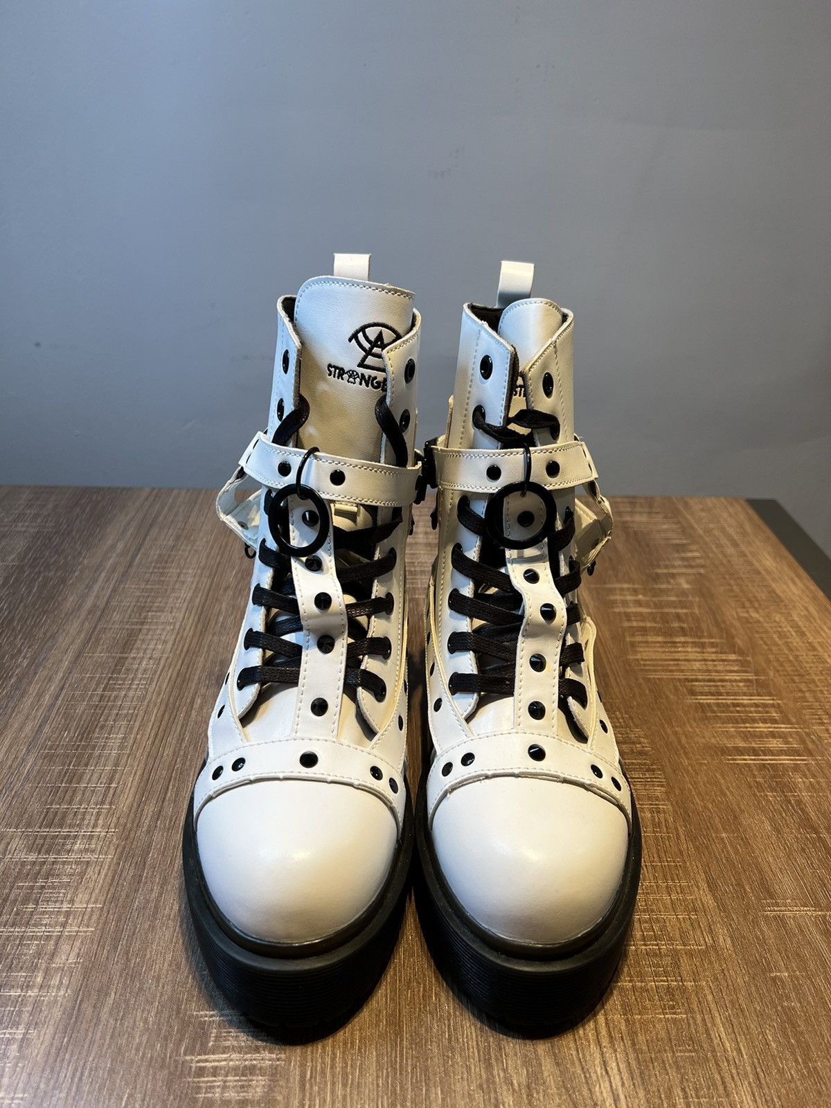 STRANGE MATTER Strange Cvlt White Disorder Goth Boots Size 10 New Women Size US 10 / IT 40 - 3 Thumbnail