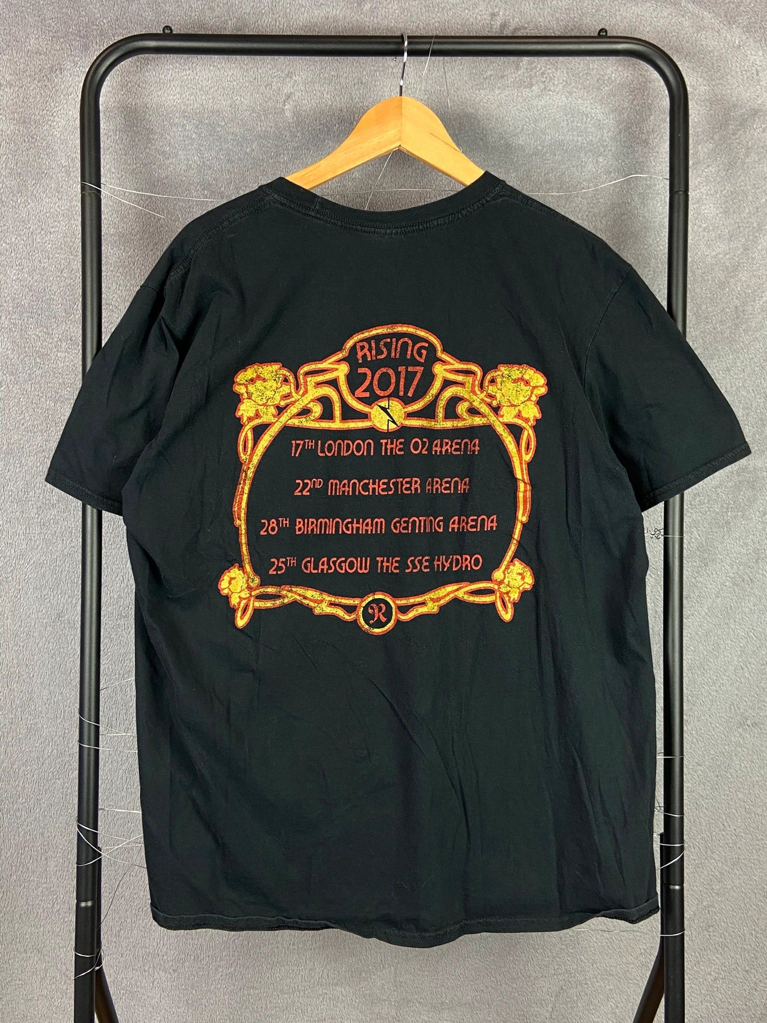 Fruit Of The Loom Rainbow band t-shirt vintage rock metal tour tee Size US XL / EU 56 / 4 - 5 Thumbnail