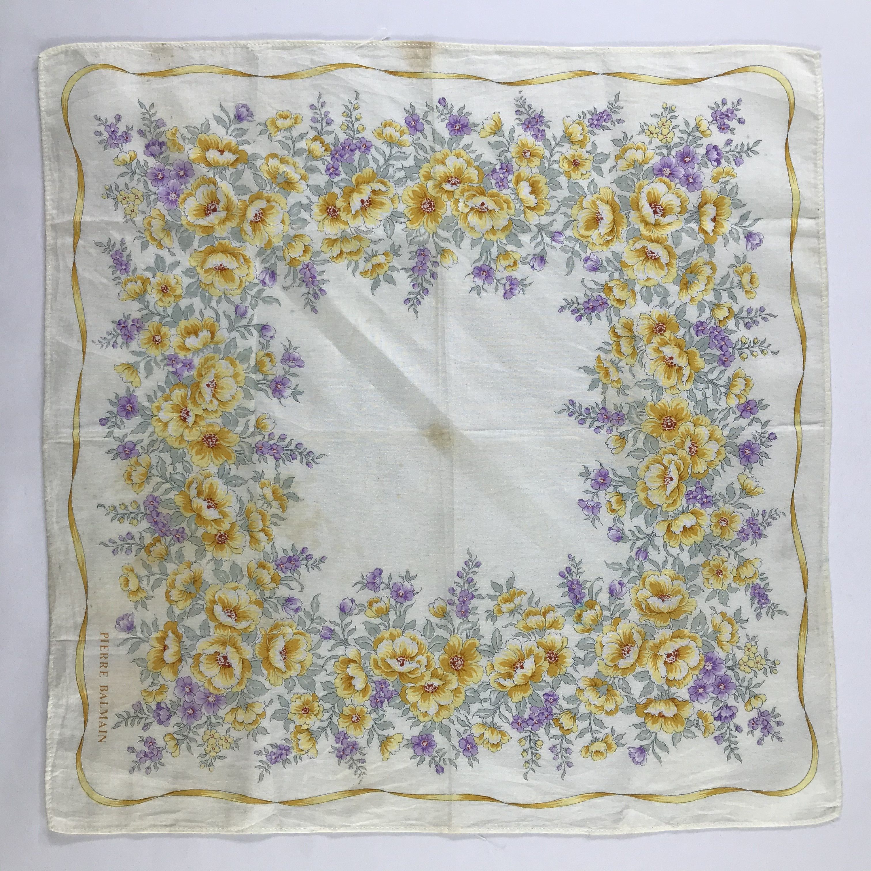 Pierre Balmain × Vintage Pierre Balmain Bandana / Handkerchief / Neckerchief - S1164 Size ONE SIZE - 1 Thumbnail