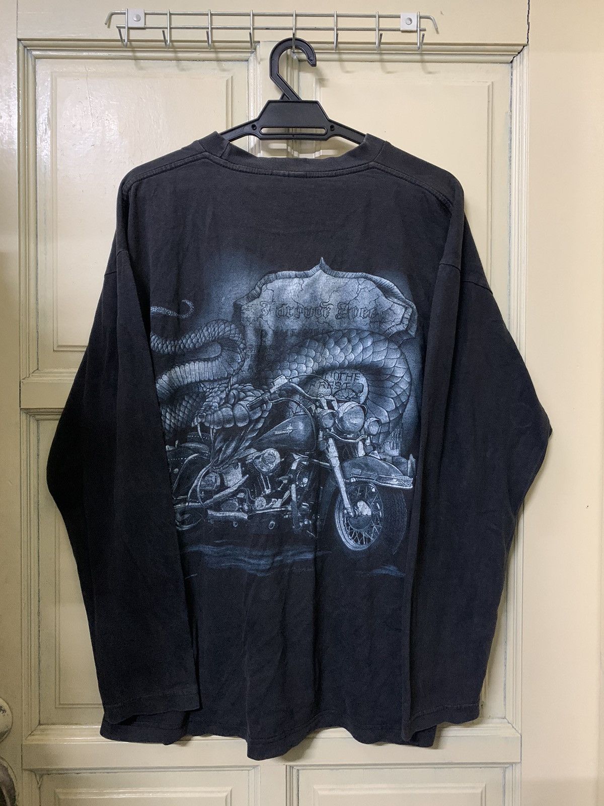 Vintage Vtg 90s Rock Eagle Harley Davidson Shirt Size US XL / EU 56 / 4 - 4 Thumbnail