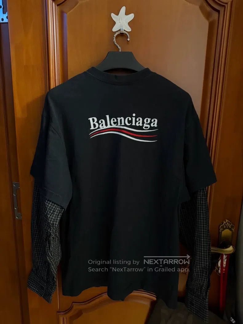 Balenciaga Balenciaga Black Fake Two-Piece Long Sleeve Size US M / EU 48-50 / 2 - 2 Thumbnail
