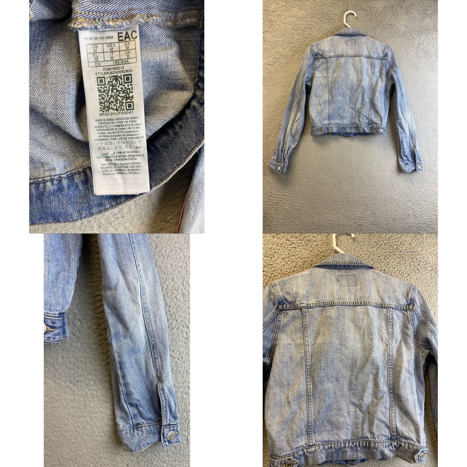 Guess VINTAGE GUESS Jeans Denim Jacket Womens Slim Button Long Sleeve M Blue Collared Casual Coat Jacket - 94-48 Size M / US 6-8 / IT 42-44 - 8 Thumbnail