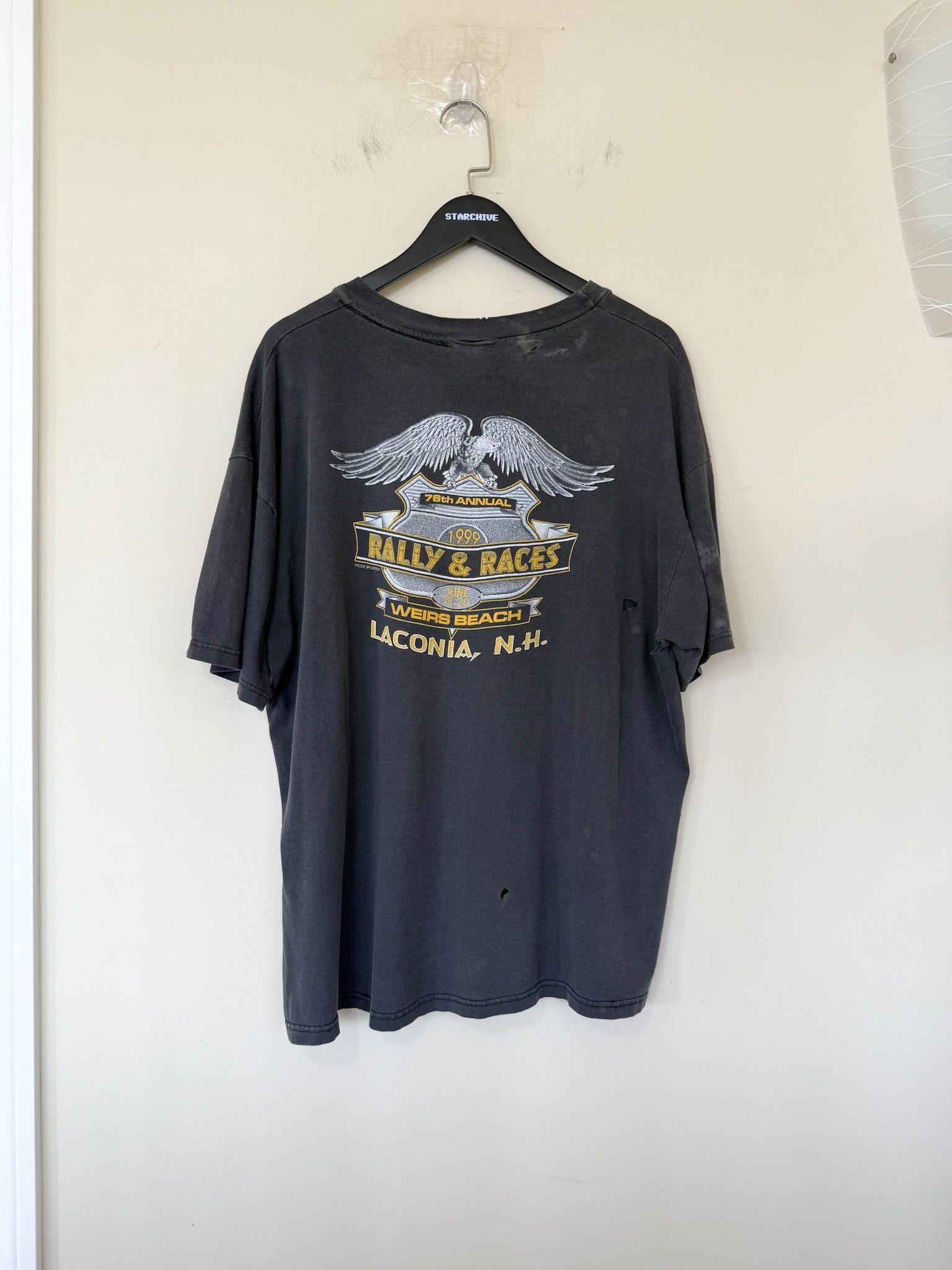 Vintage Thrashed Motorcycle Week 1999 Shirt Size US XL / EU 56 / 4 - 2 Thumbnail