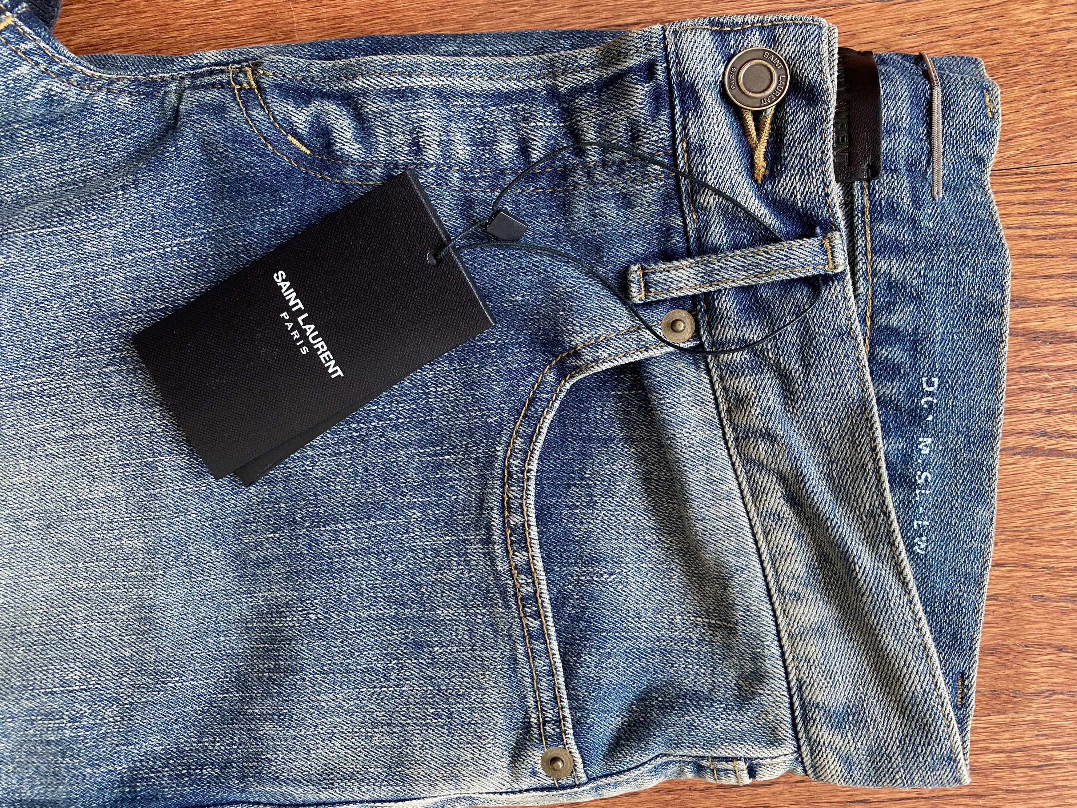 Saint Laurent Paris SLP Hedi Slimane D02 Denim Slim Fit 5 Pocket Size US 30 / EU 46 - 4 Thumbnail