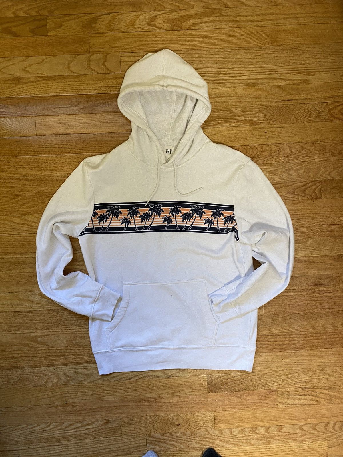 Gap White Gap hoodie with palm tree design Size US M / EU 48-50 / 2 - 1 Thumbnail