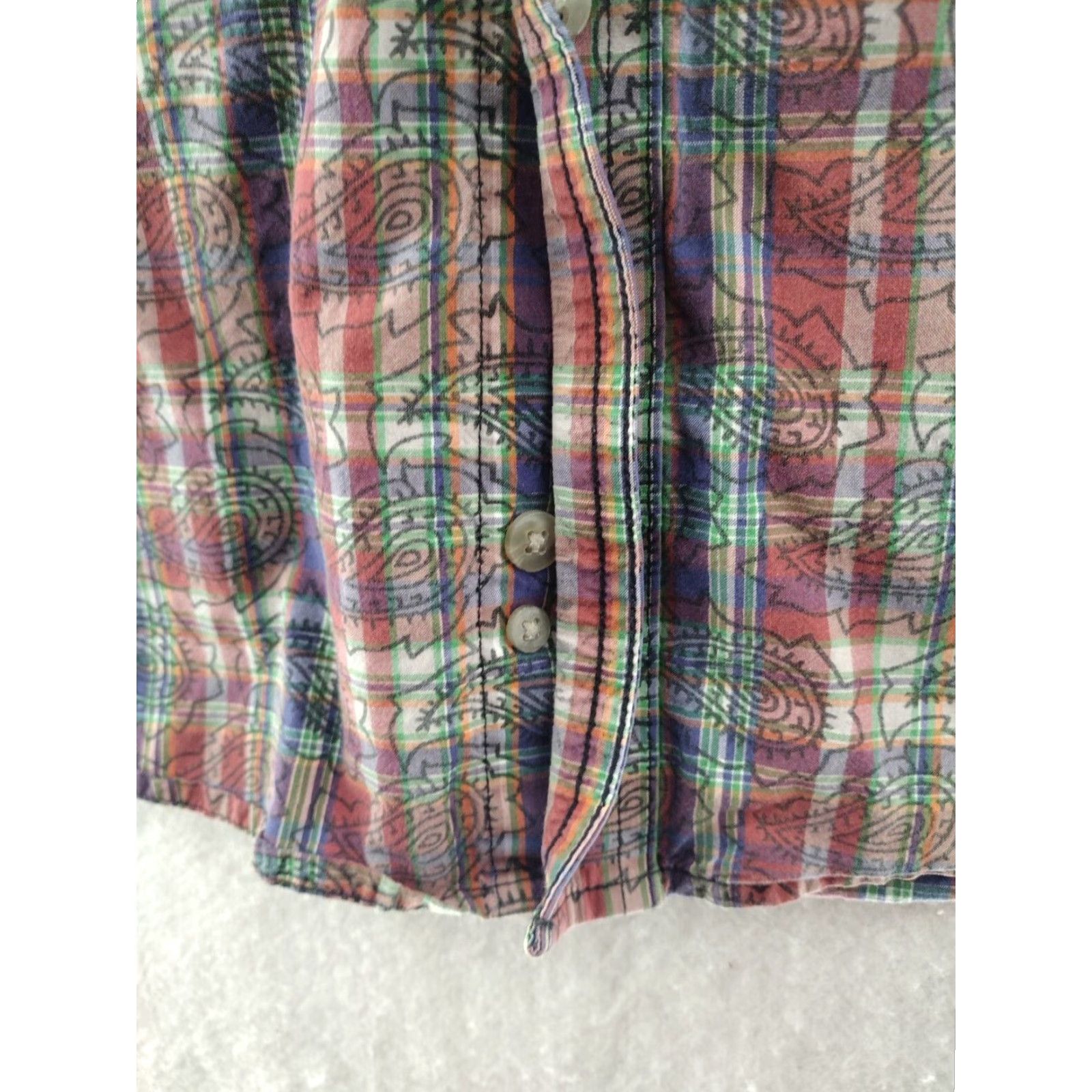 Wrangler VINTAGE Wrangler Shirt Mens XL Paisley Long Sleeve Button-Down 90s Western Gift Quality Cotton Size US XL / EU 56 / 4 - 3 Thumbnail