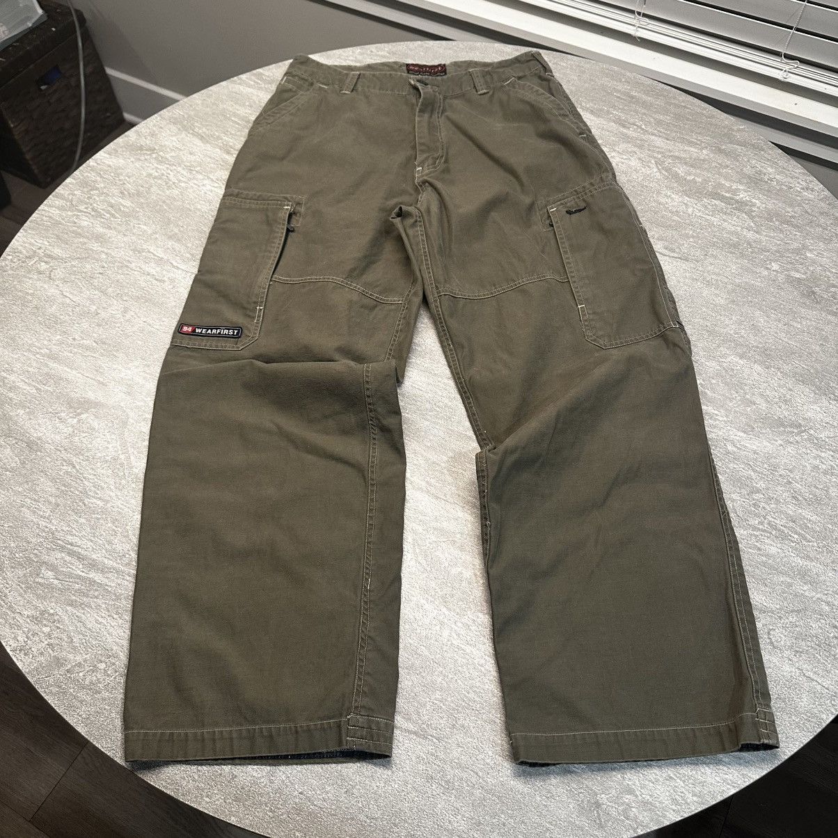 Vintage Vintage Y2K Wearfirst Cargo Pants Parachute Rave Skate Baggy Size US 31 - 1 Thumbnail