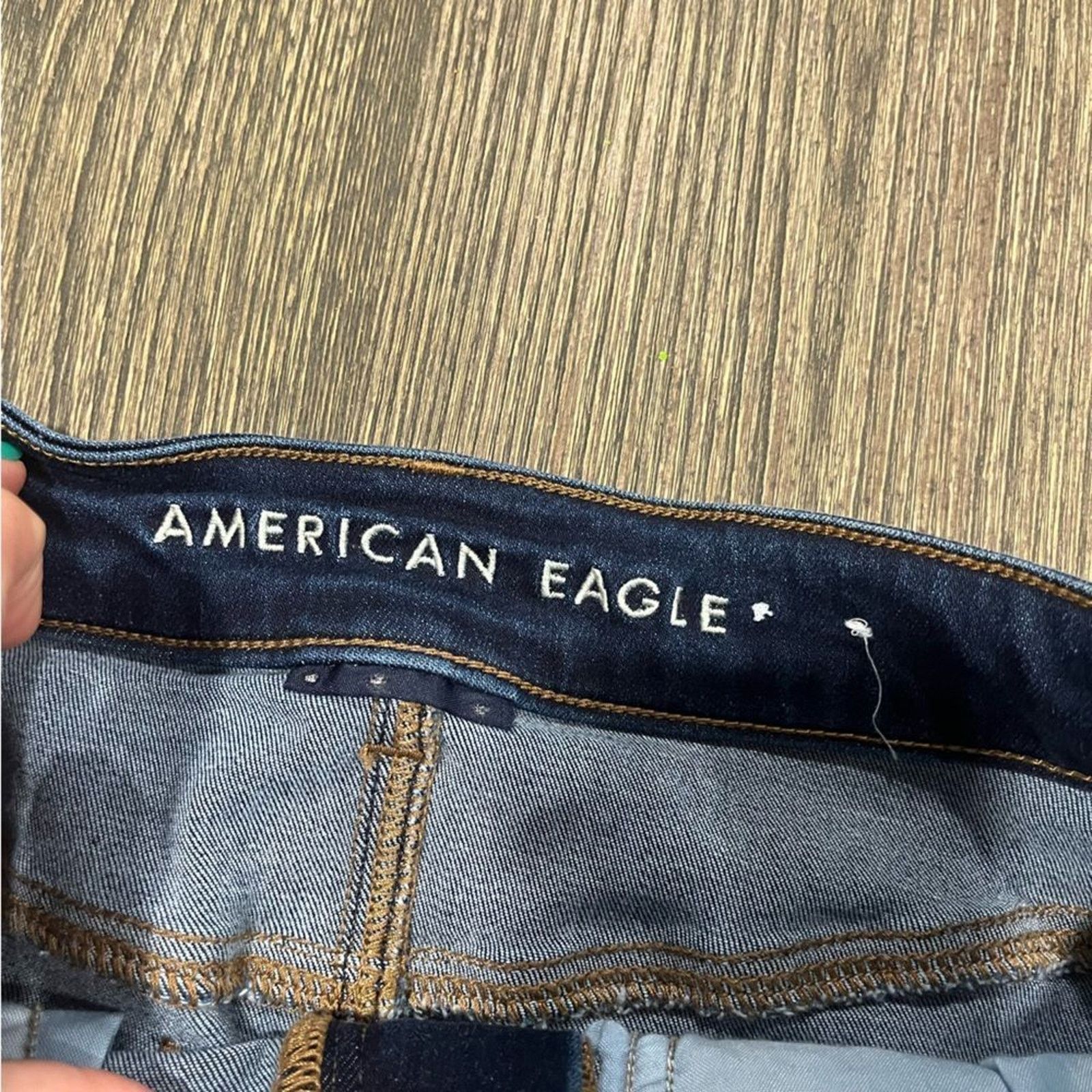 American Eagle Outfitters American Eagle Hi-Rise Mini Skirt Whisker Raw Hem Denim 4 Size 27" / US 4 / IT 40 - 5 Thumbnail