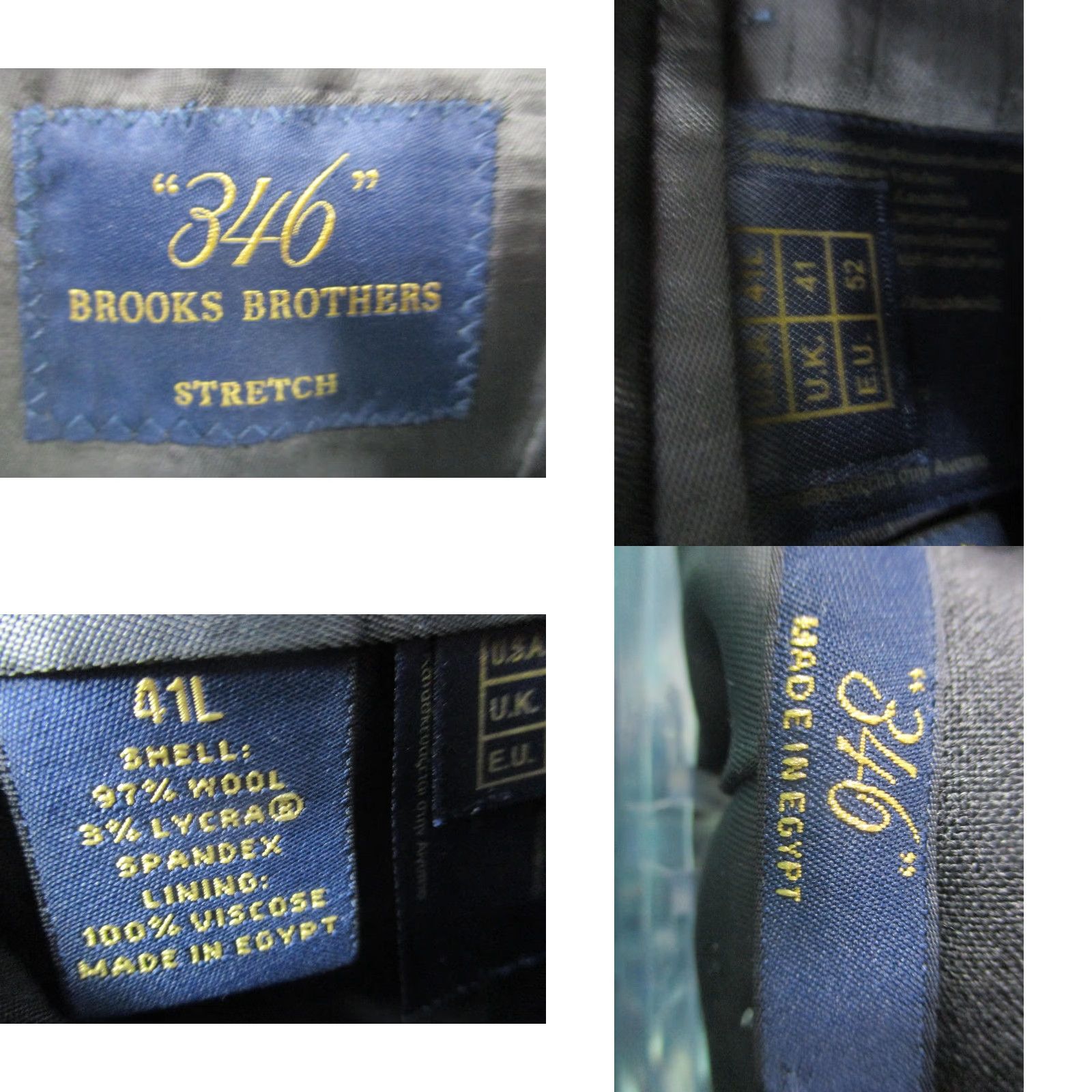 Brooks Brothers Brooks Brothers Blazer Mens 41L Gray Two-Button Stretch Wool Suit Jacket 346 Regular Long Wool Spandex Notch Lapel Two-Button Front Closure Size 42R - 8 Thumbnail