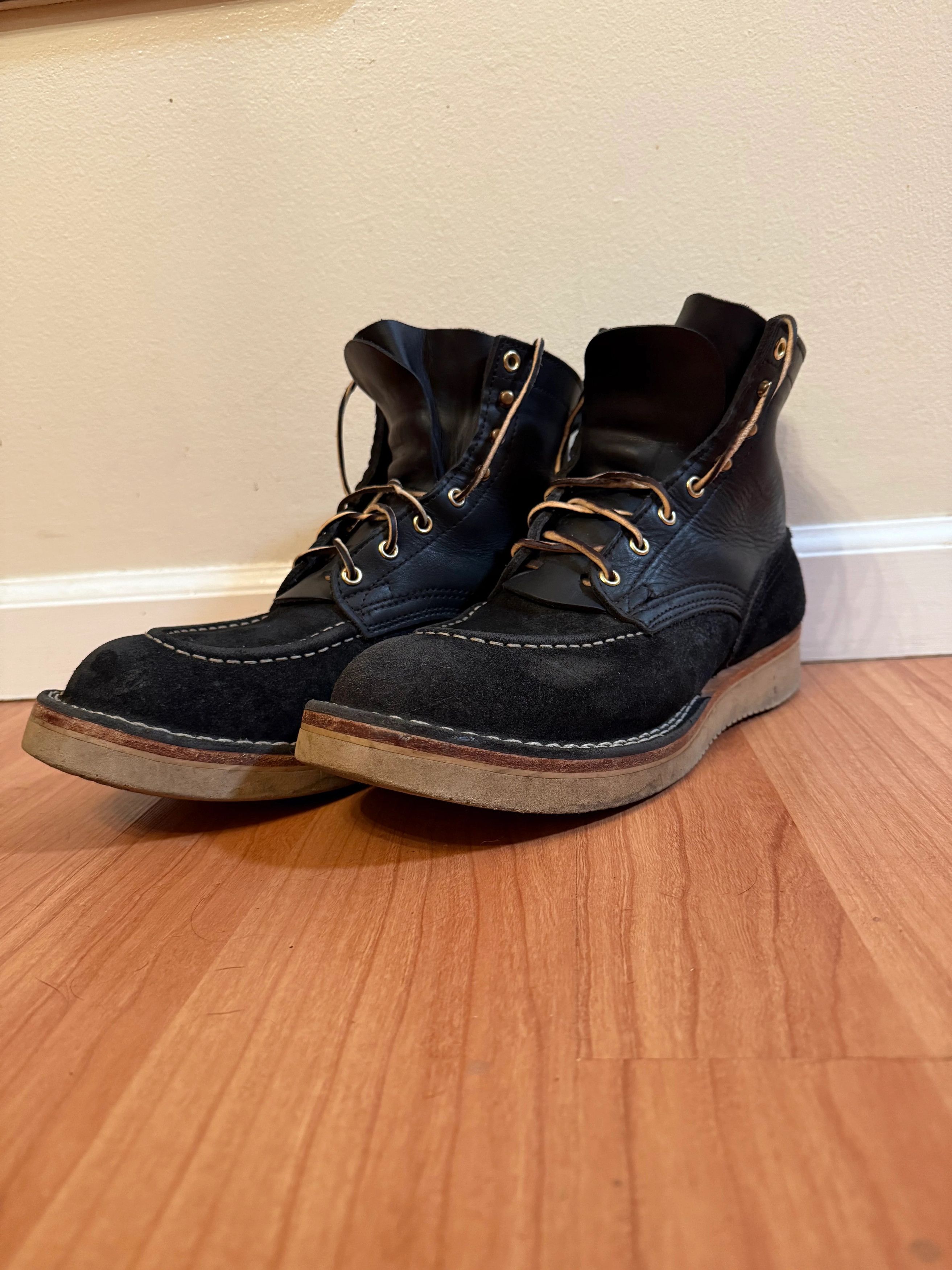 Nicks Boots Nicks Boots Moc Toe 10.5D Smooth/Roughout Black Size US 10.5 / EU 43-44 - 3 Thumbnail