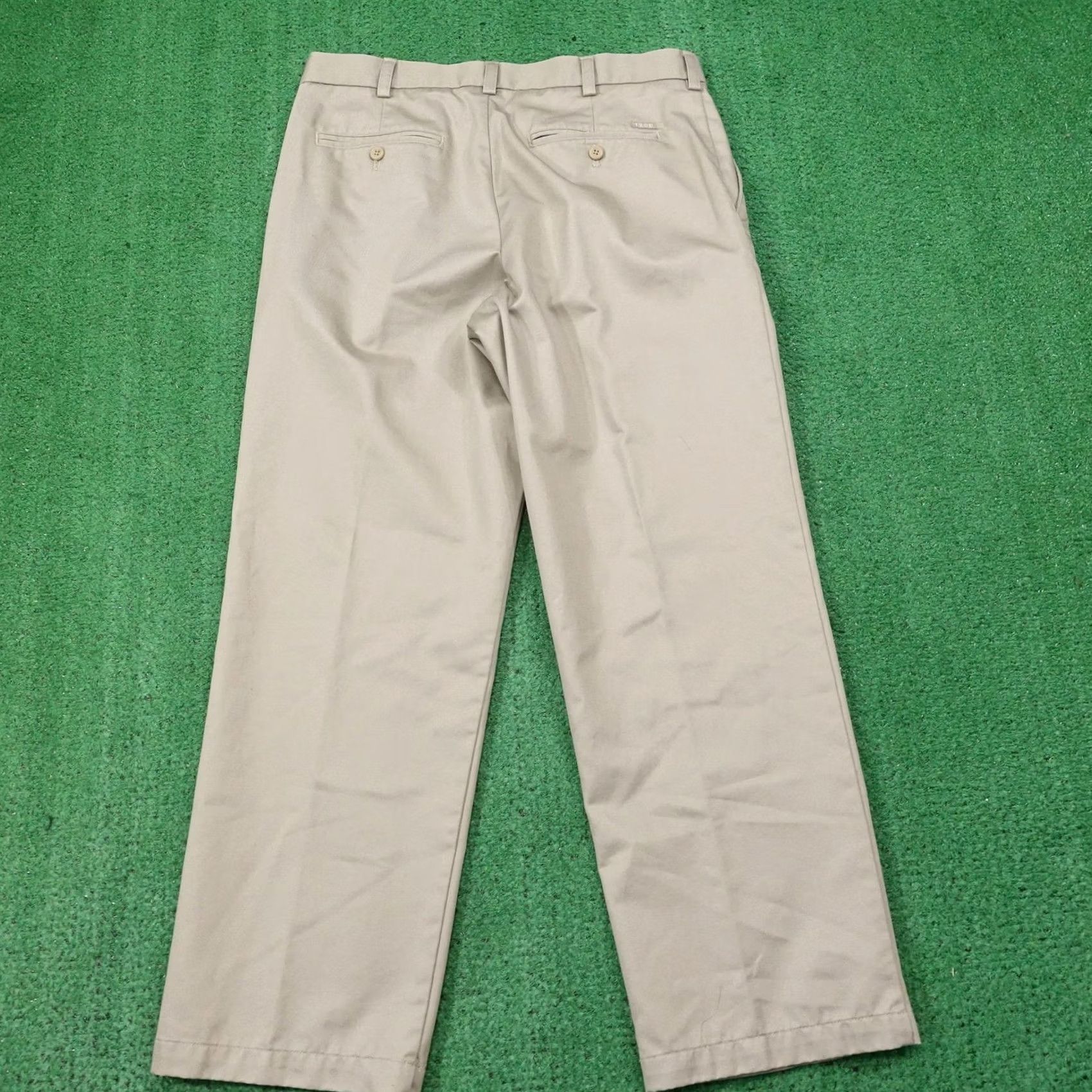 Izod IZOD Chino Pants Mens 34x30 Beige Straight Fit Cotton Casual Khakis Size US 34 / EU 50 - 4 Thumbnail
