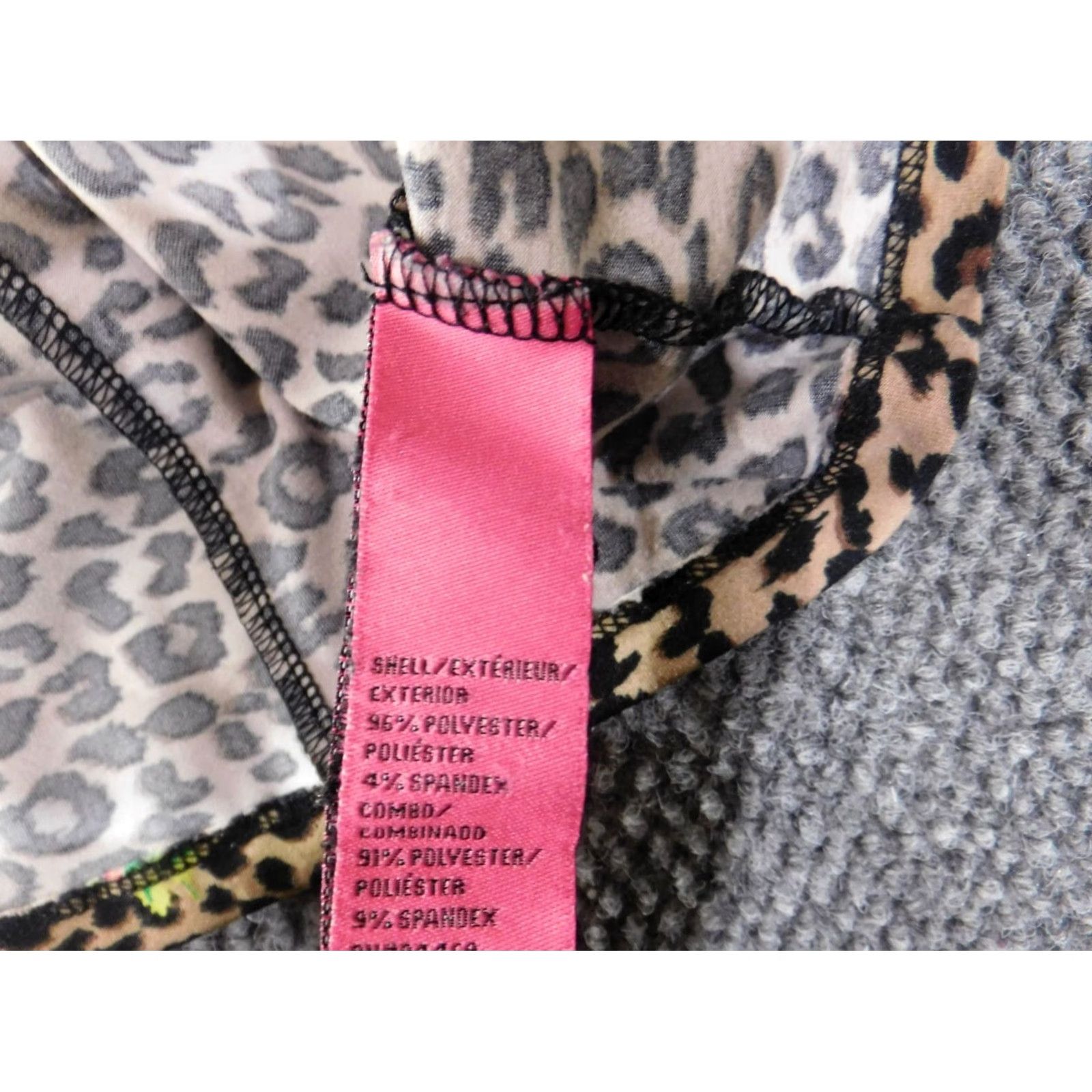 Betsey Johnson Betsey Johnson Blouse Shirt Womens S Brown Animal Print Knit Polyester Spandex Stretch Ruffle Round Neck Casual Long Sleeve Vintage No Size S / US 4 / IT 40 - 7 Thumbnail