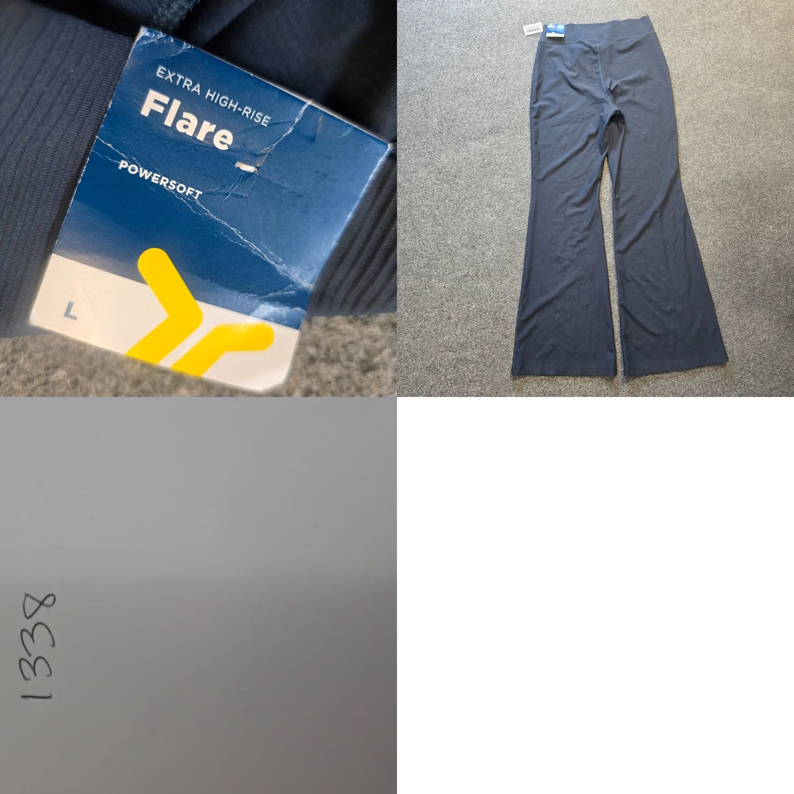 Old Navy Old Navy Pants Womens Large Blue Gray Powersoft Flare Pull On Capsule Athletic Pants Size 36" / US 14 / IT 50 - 8 Thumbnail