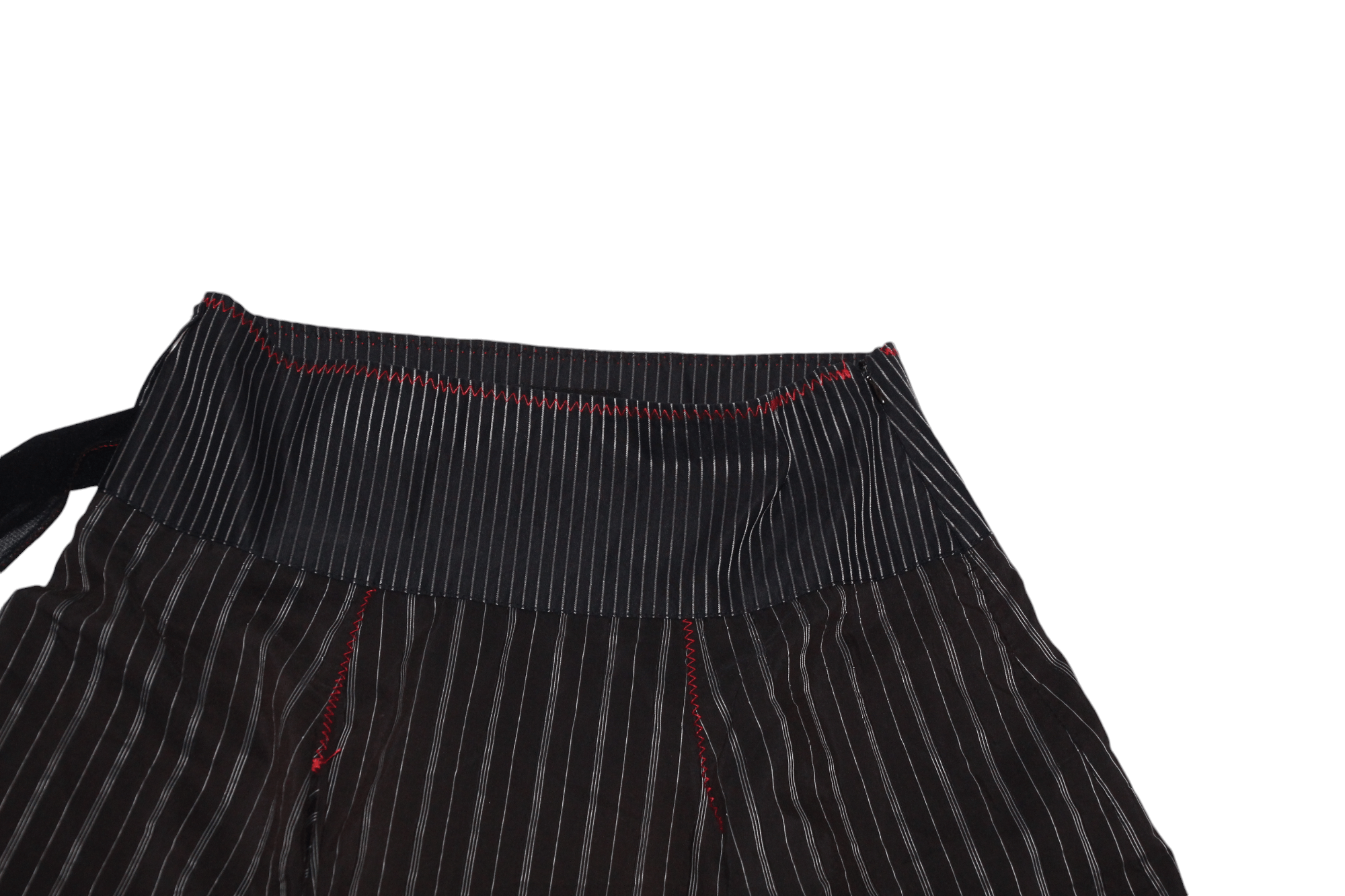 Vintage Vtg Double Jeu Lemon 05 Silver Stripes Pleated Skirt Size 30" / US 8 / IT 44 - 9 Thumbnail