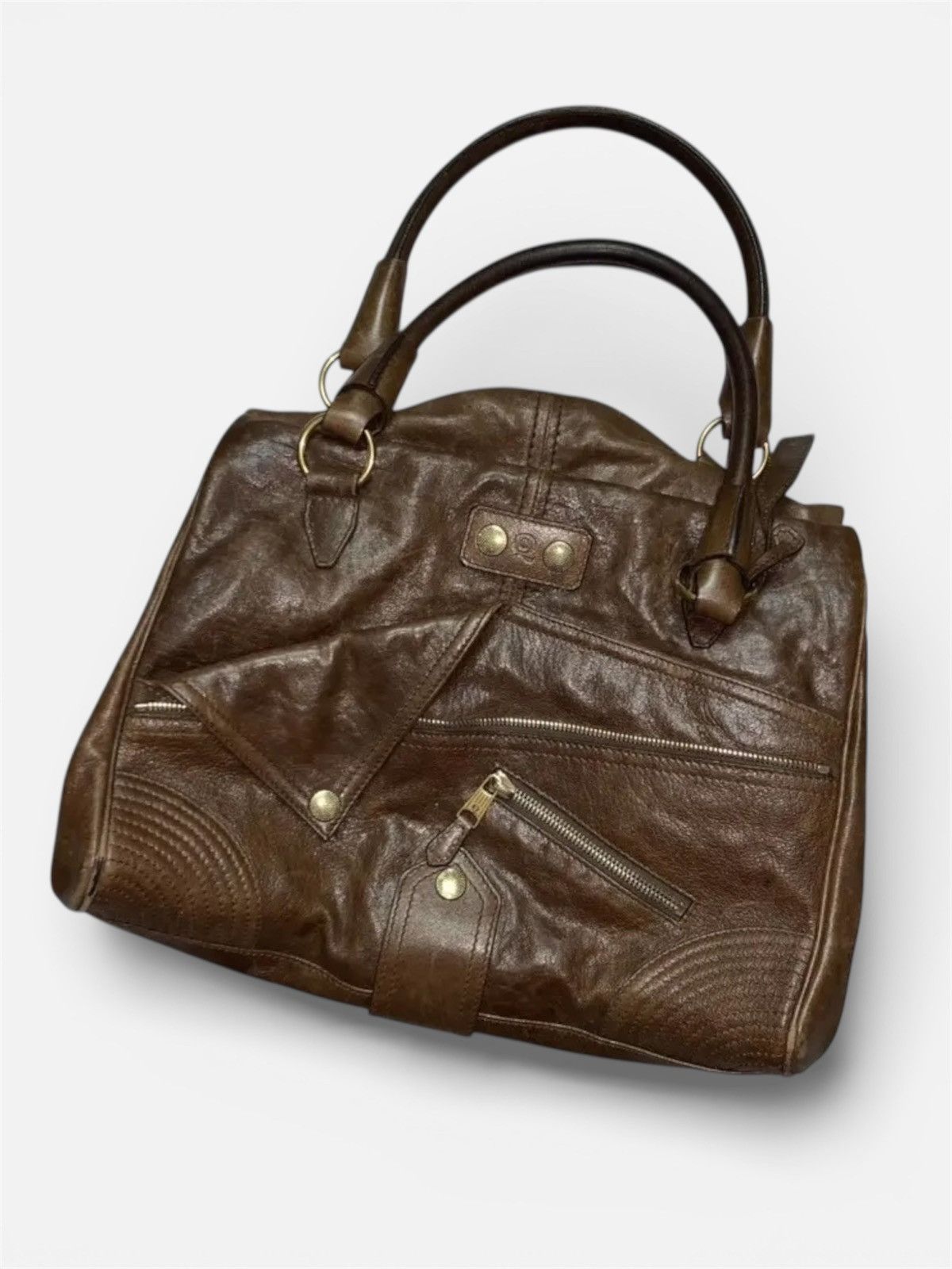 Alexander McQueen Alexander McQueen Vintage Leather Bag brown multi zip Size ONE SIZE - 1 Thumbnail