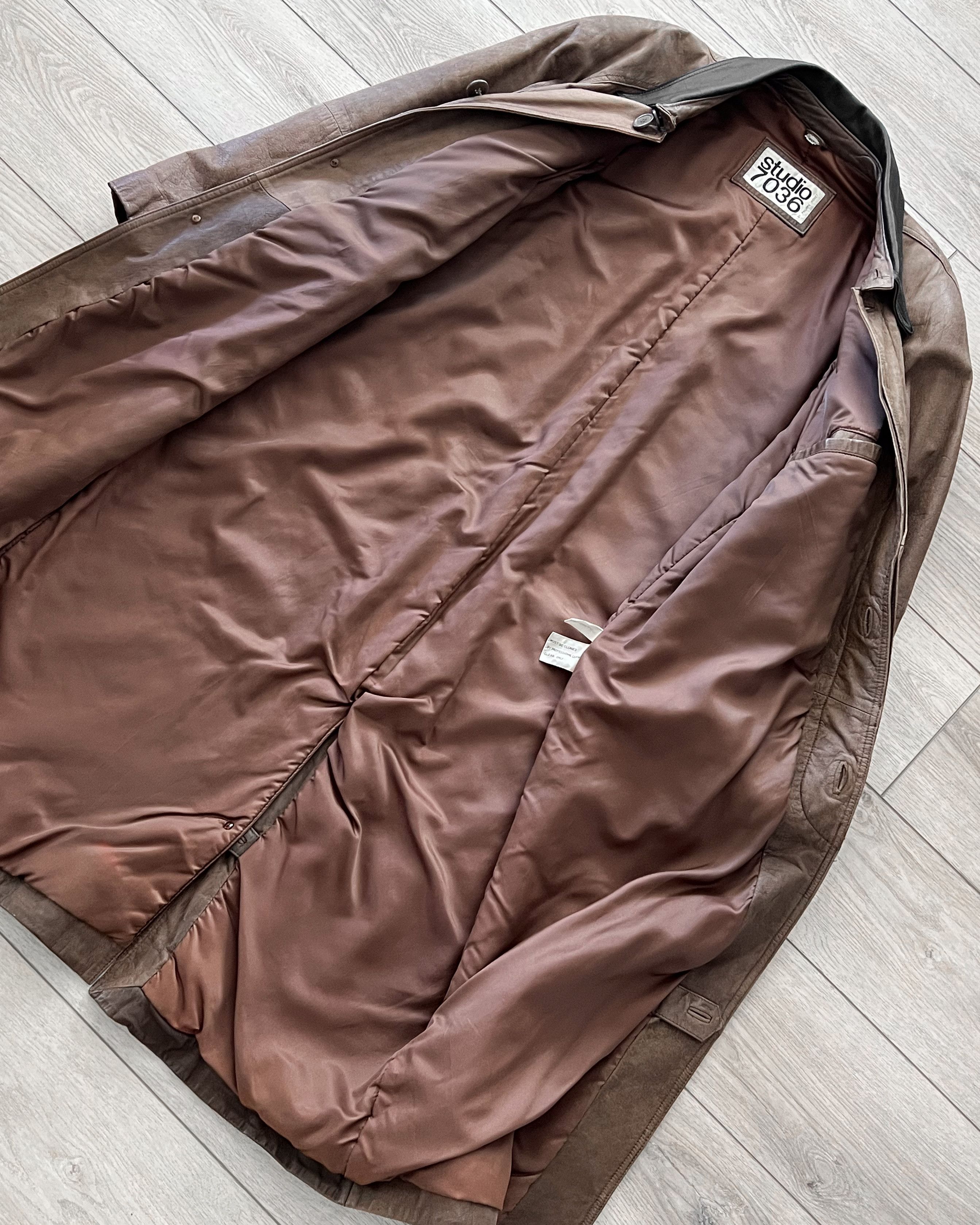 Vintage Super Rare VTG Studio 7036 Leather Western Long Coat Jacket Size US L / EU 52-54 / 3 - 9 Thumbnail