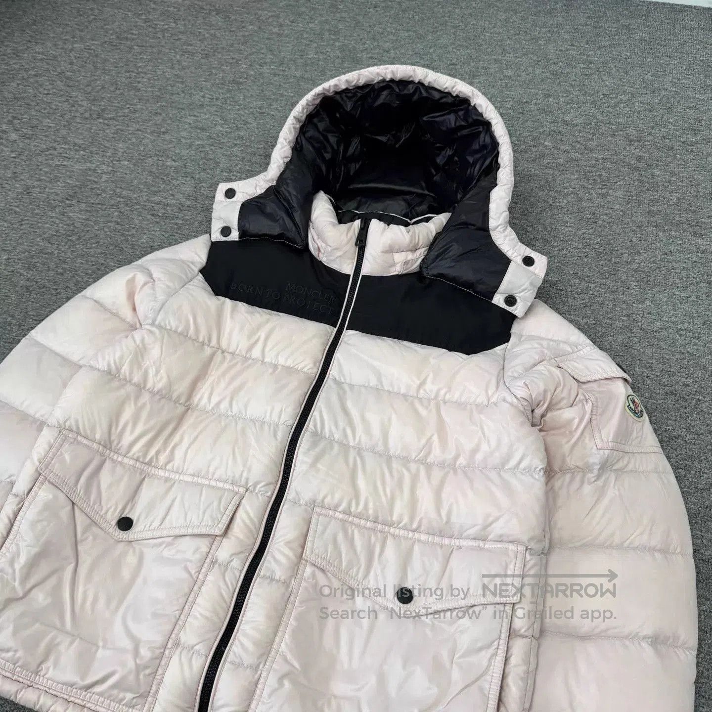 Moncler Pink Hooded Puffer Jacket Size S. Size US S / EU 44-46 / 1 - 3 Thumbnail