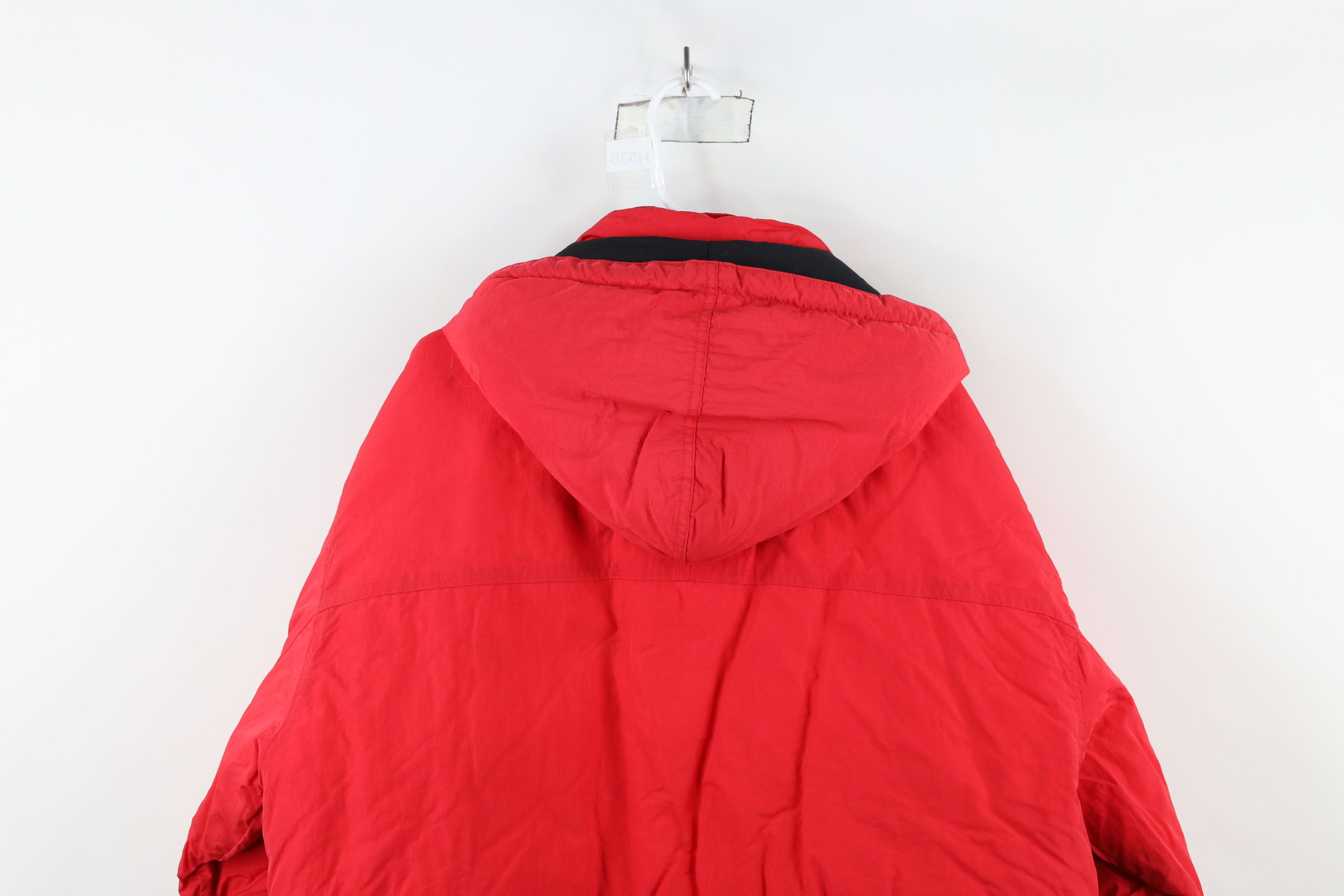 Marlboro × Vintage Vintage 90s Marlboro Duck Down Fill Hooded Puffer Jacket Red Size US XL / EU 56 / 4 - 14 Thumbnail