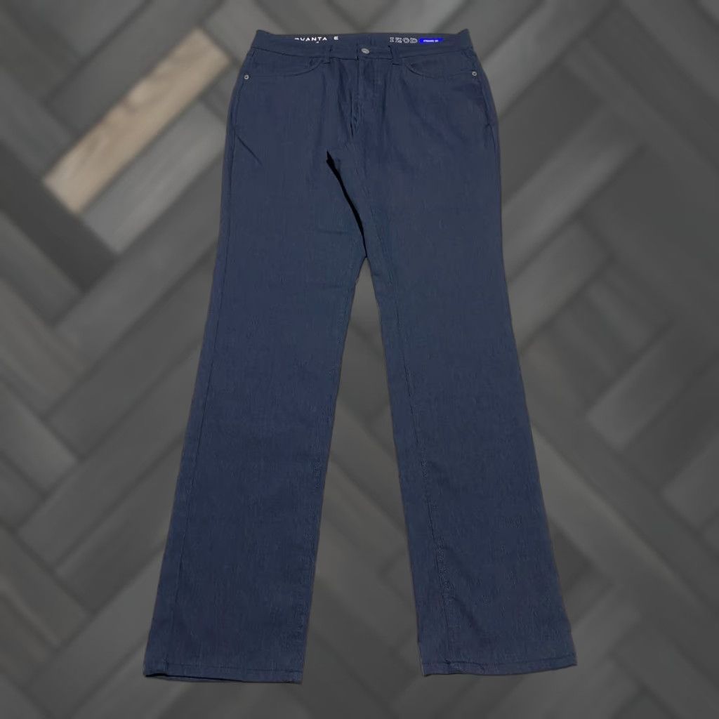 Izod IZOD Advantage Performance Pants Men Blue 32×34 Chino Straight Fit Regular Size 32 34 Inseam 34 Button Zip shirt? Size US 32 / EU 48 - 1 Thumbnail