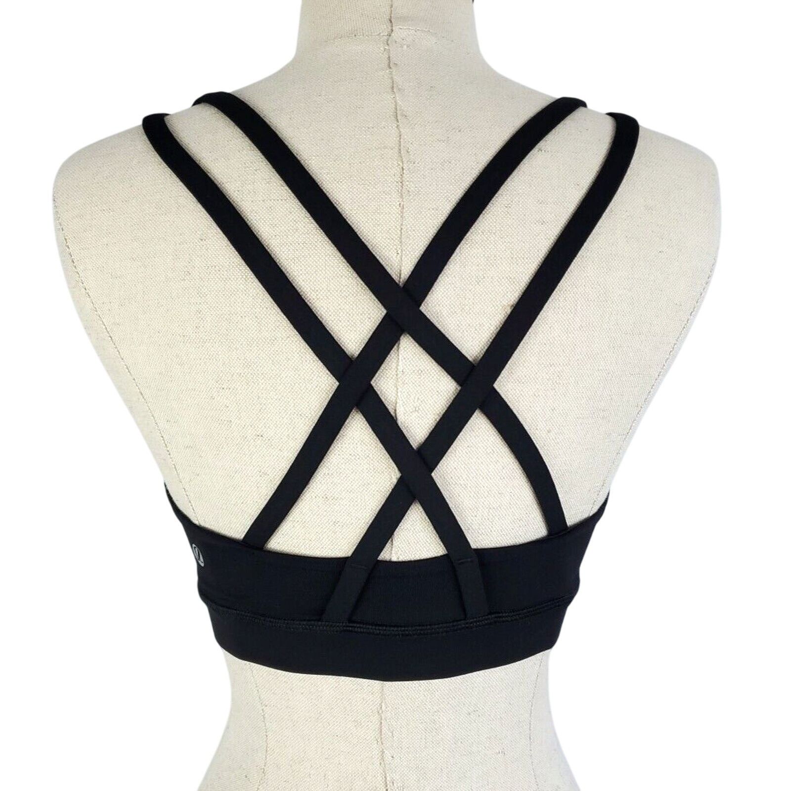 Lululemon Lululemon Energy Sports Bra Women 6 XS Black Lightly Padded Size ONE SIZE - 2 Thumbnail