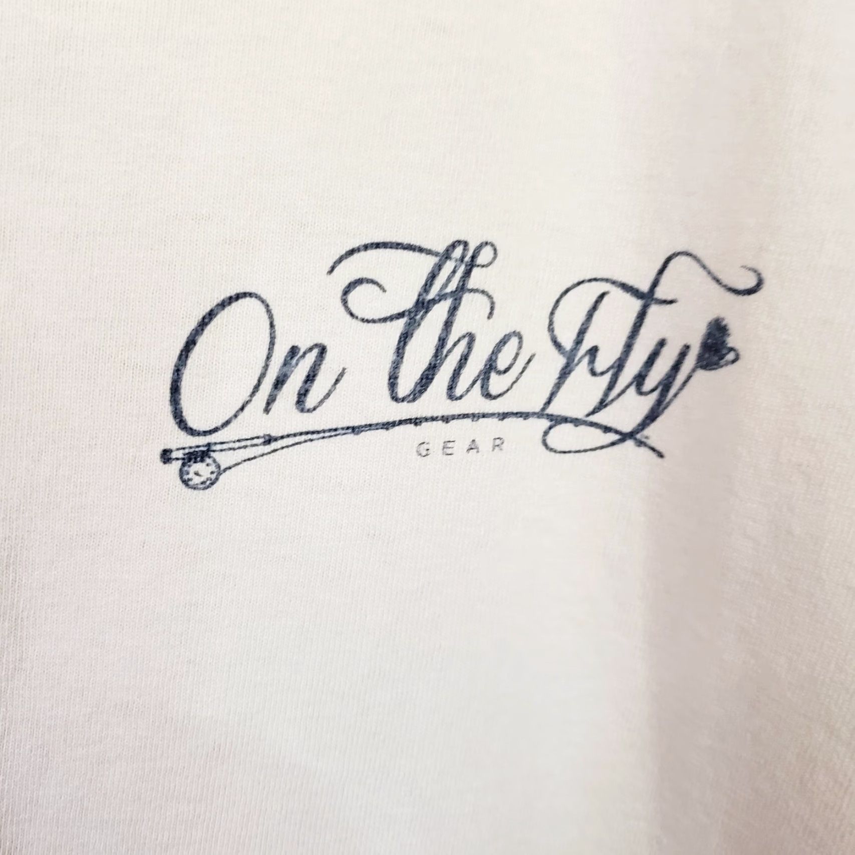 Vintage On The Fly T-Shirt Fishing Lure Tee Adult L Yellow Short Sleeve Mens L Size US L / EU 52-54 / 3 - 4 Thumbnail