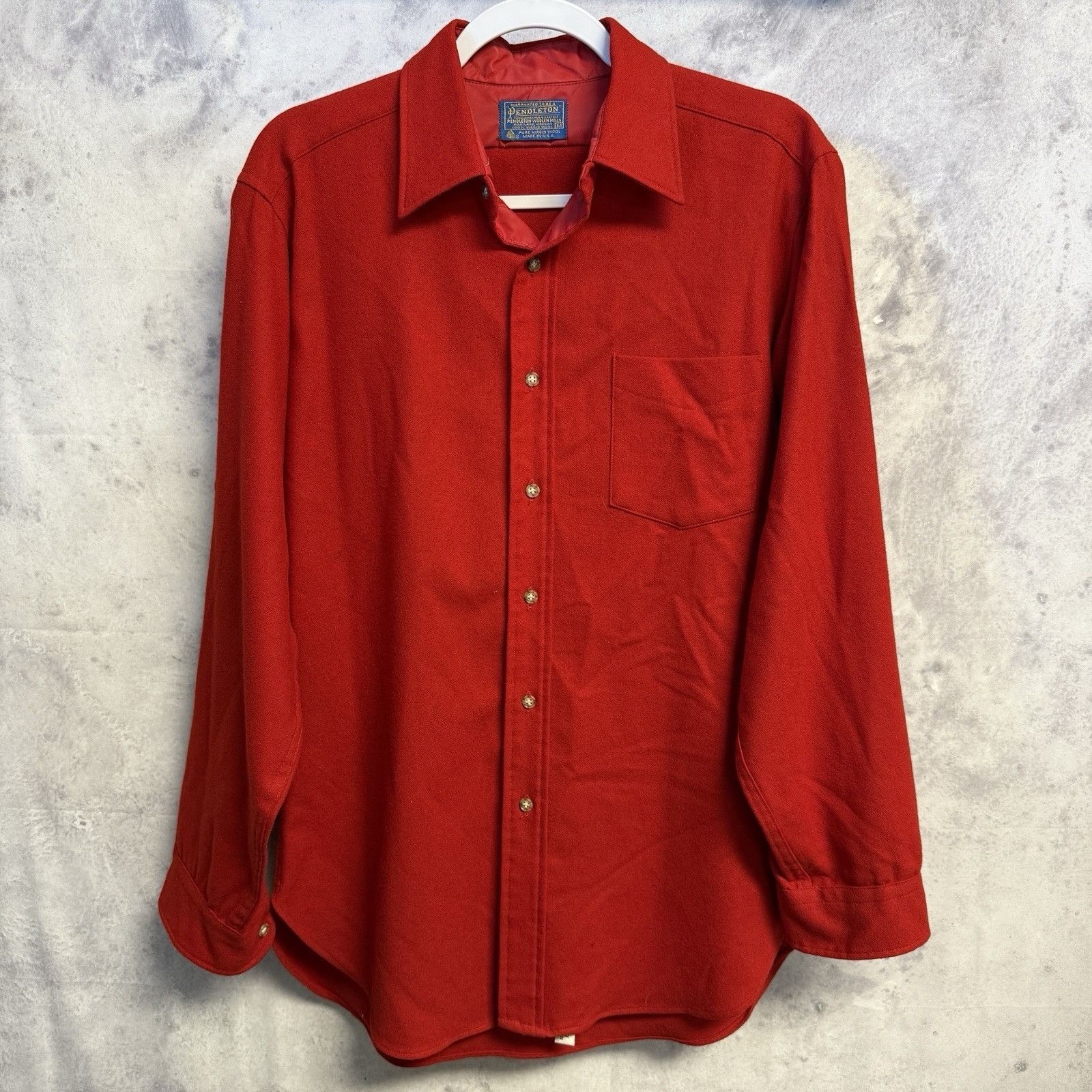 Pendleton Vintage Pendleton Wool Button Up Shirt Mens Medium Red Long Size US M / EU 48-50 / 2 - 1 Thumbnail