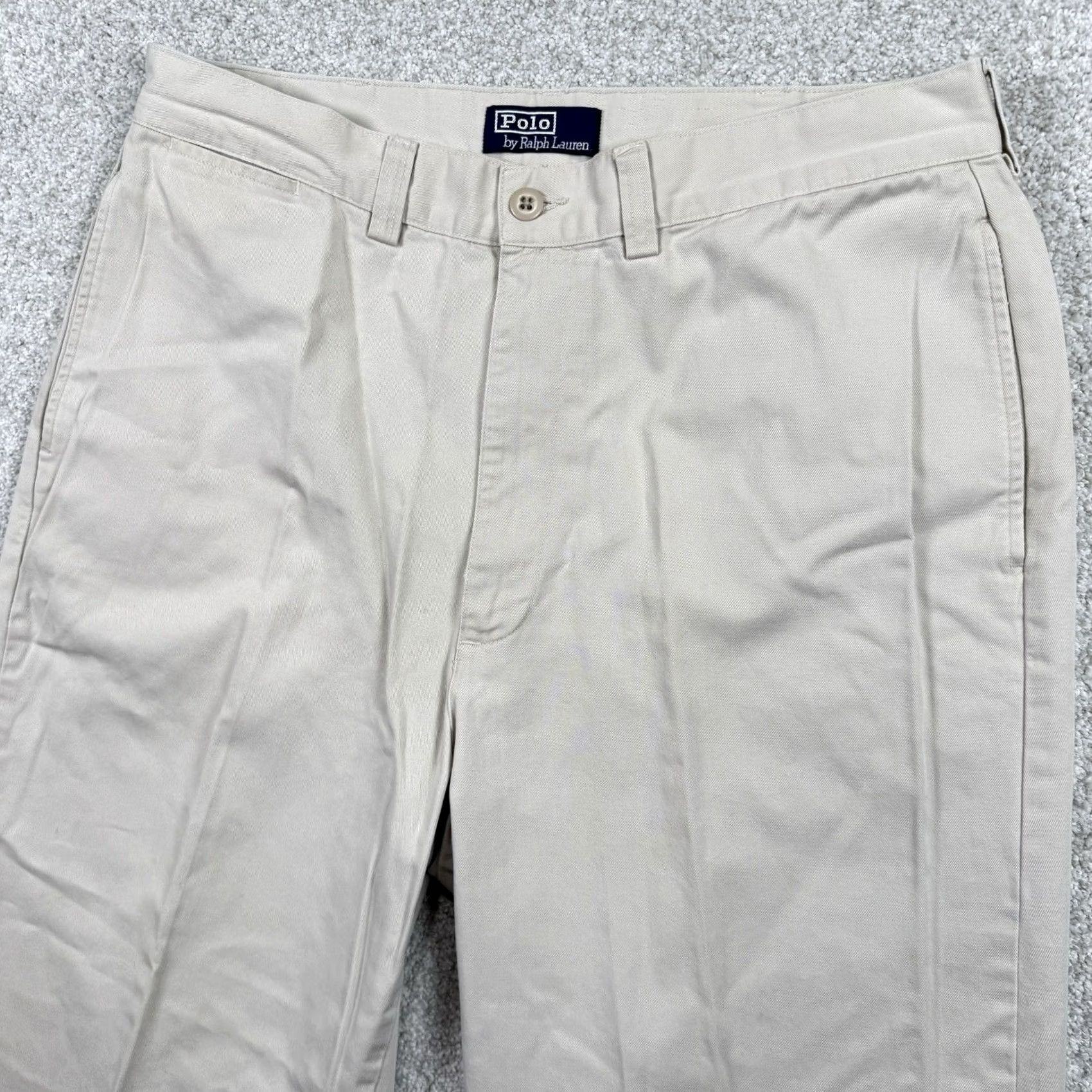 Polo Ralph Lauren VINTAGE Polo Ralph Lauren Pants Mens 34x31 Khaki Chino Flat Front Size US S / EU 44-46 / 1 - 2 Thumbnail