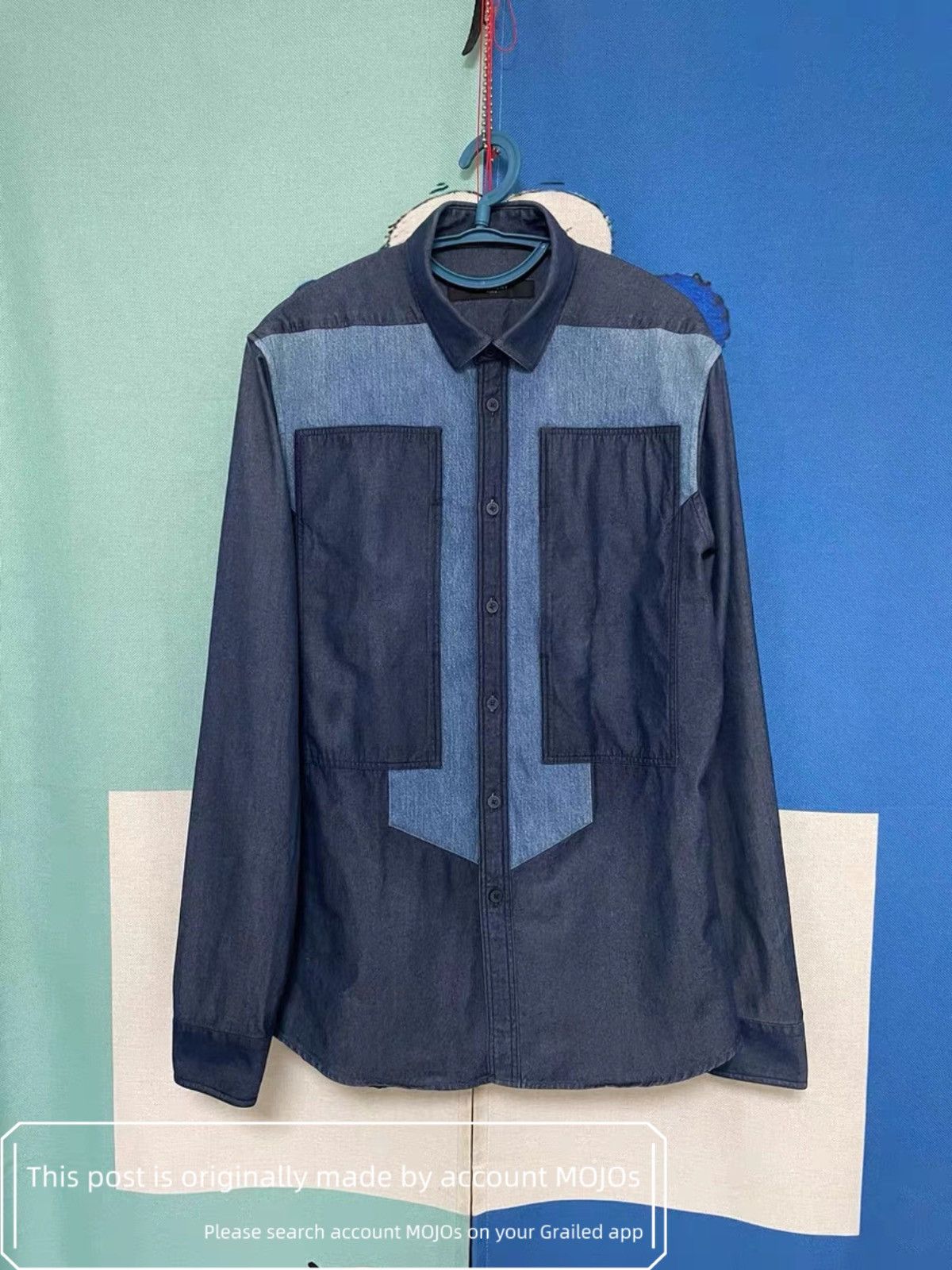 Givenchy Sz 41 Givenchy Raw & Wash Denim Joint Shirt mojos1654 Size US L / EU 52-54 / 3 - 1 Thumbnail