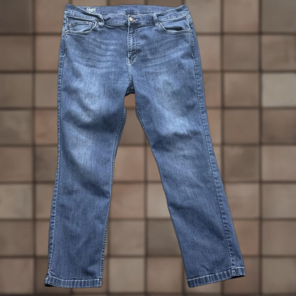 Denime Mugsy Kin Jeans Slim Tapered Stretch Denim 36x29 Blue Medium Wash Mens Non-Vintage"} Size US 36 / EU 52 - 1 Thumbnail