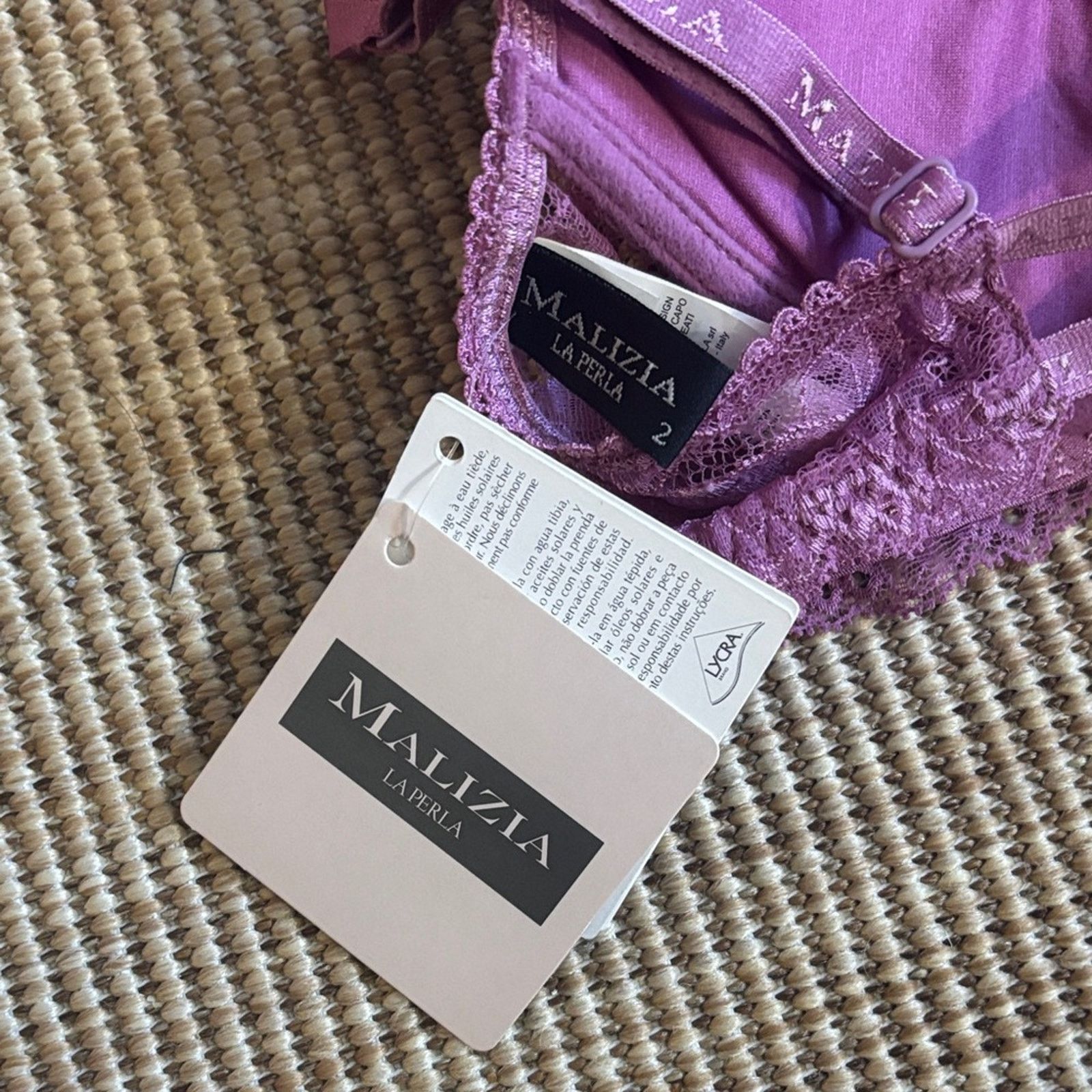 La Perla La Perla Lace Bra in Rich Purple Size 34C Size ONE SIZE - 2 Thumbnail