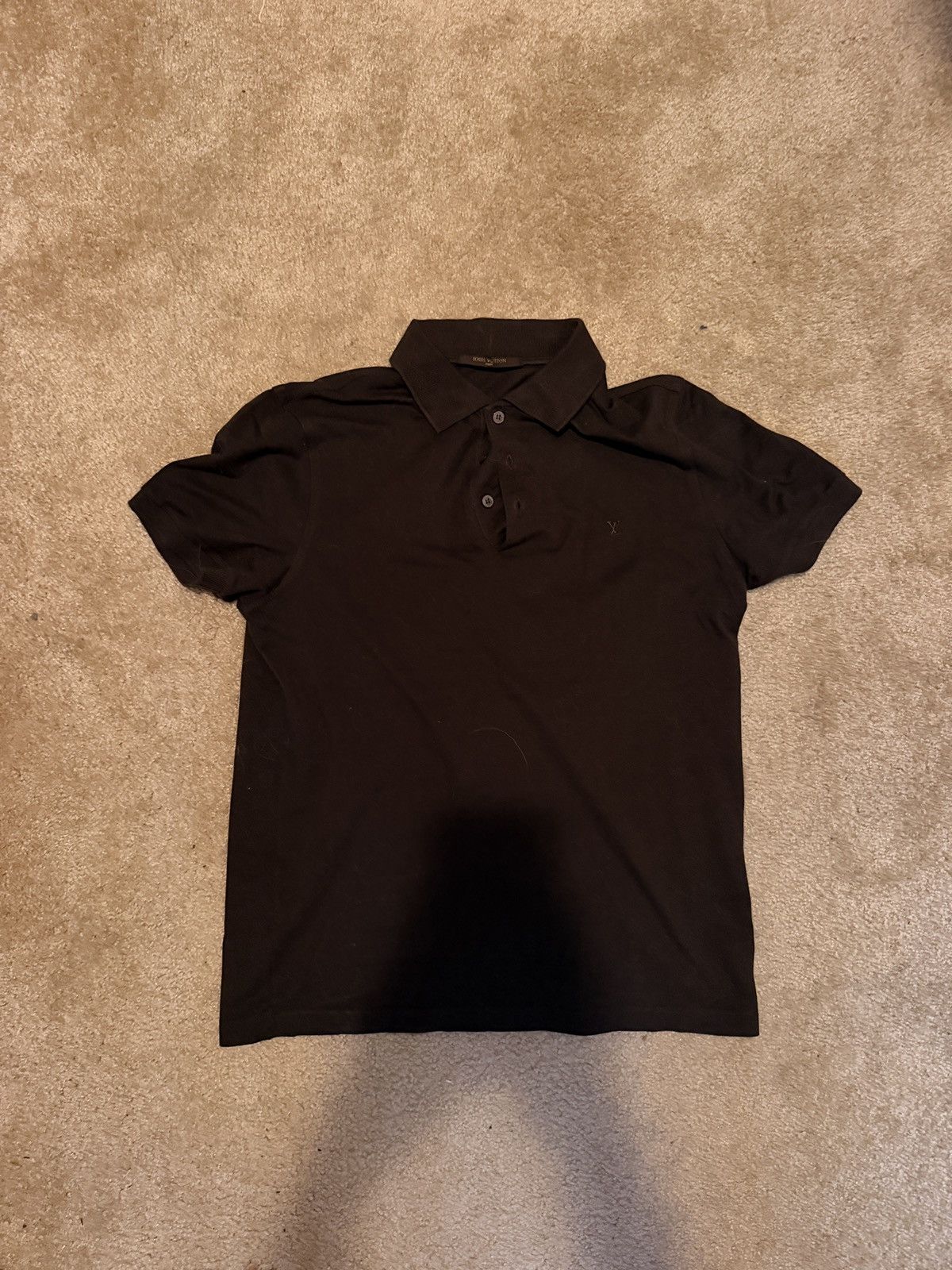 Louis Vuitton Louis Vuitton LV Logo Polo Shirt Brown Size Small Size US S / EU 44-46 / 1 - 1 Thumbnail