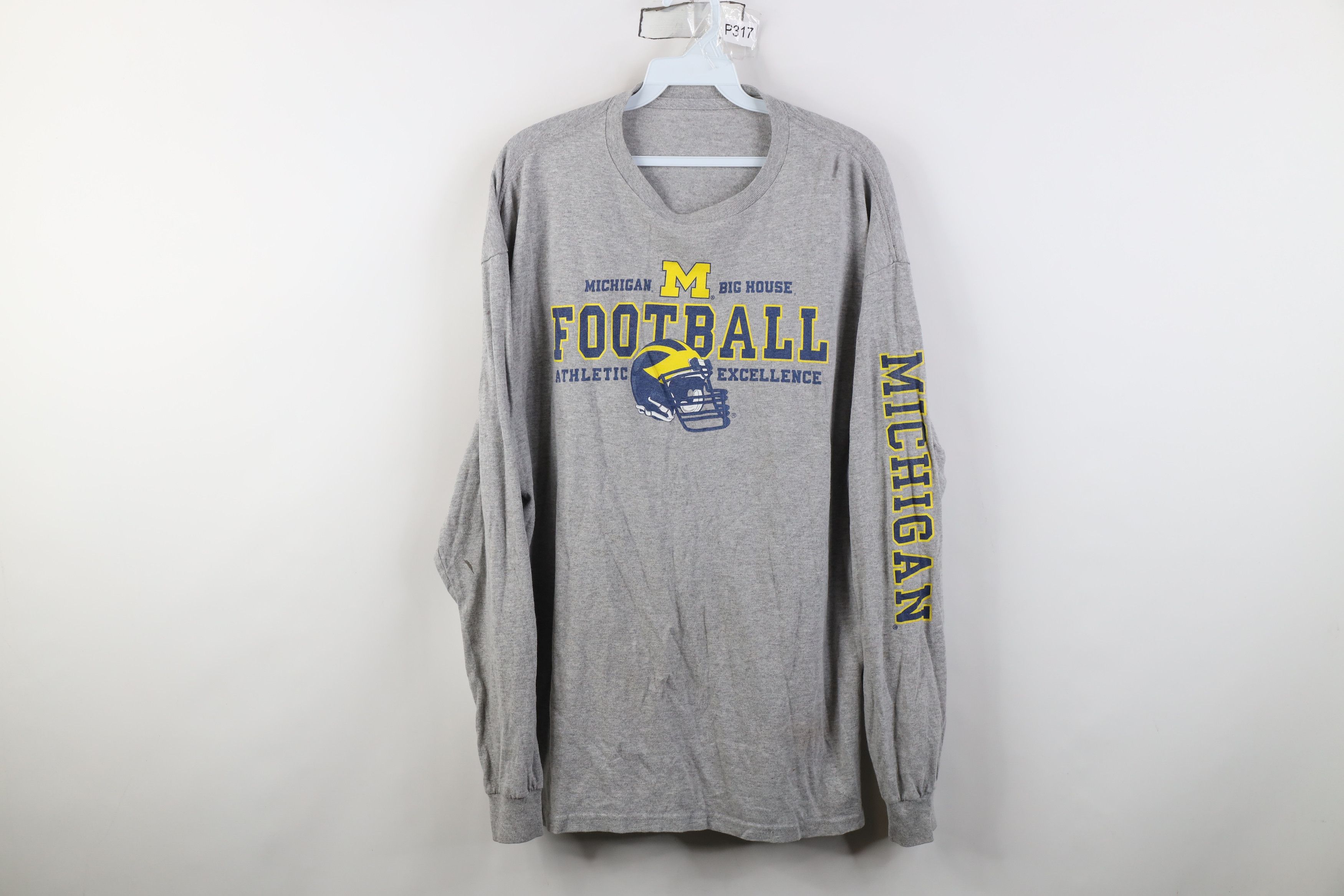 Vintage Vintage University of Michigan Football Long Sleeve T-Shirt Size US XL / EU 56 / 4 - 1 Thumbnail