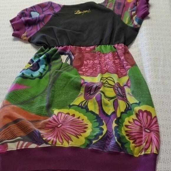 Desigual Desigual Banded Short Slv Pocket Multicolored Graphics Gathe Size S / US 4 / IT 40 - 14 Thumbnail