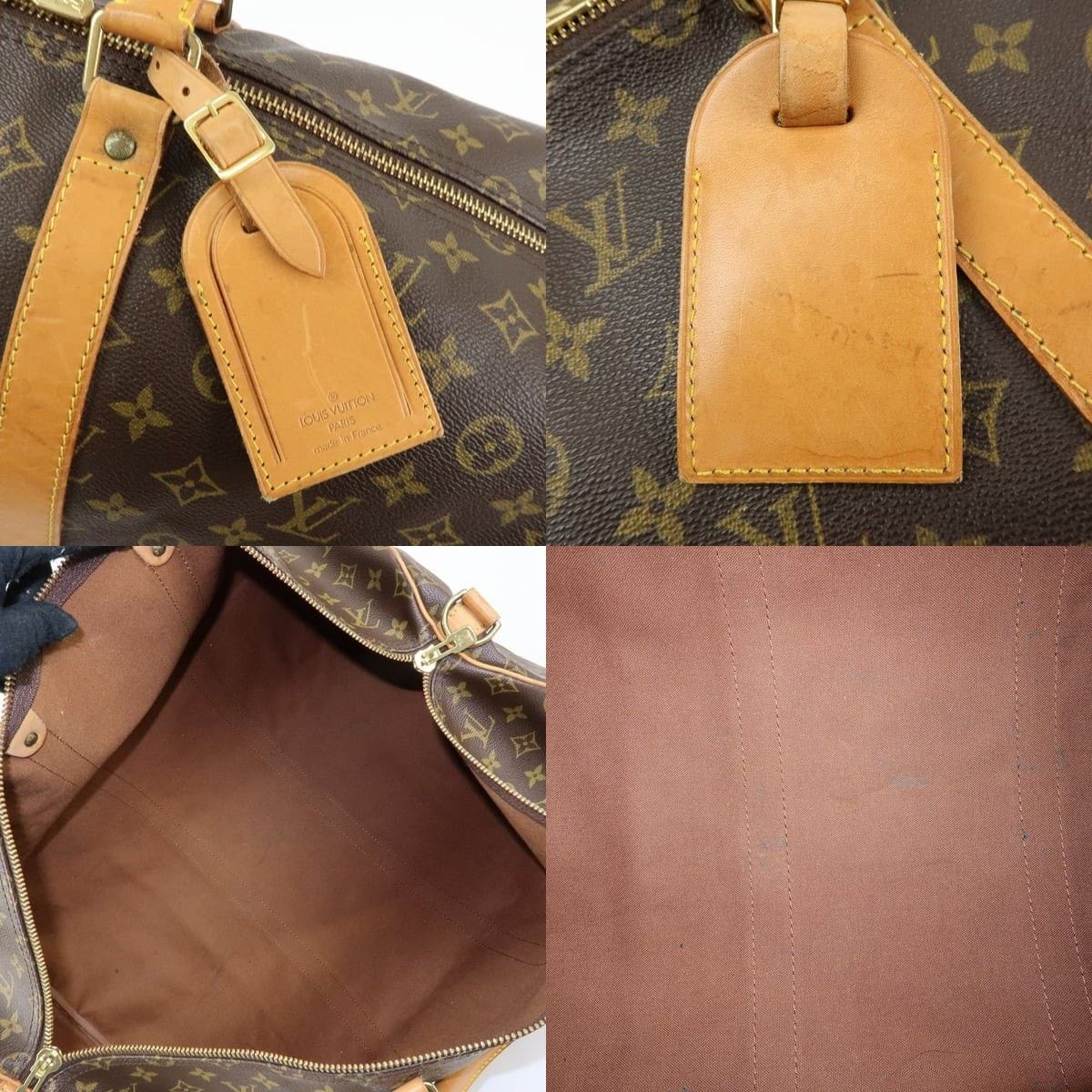 Louis Vuitton Louis Vuitton Monogram Keepall Bandouliere 55 Duffle Bag Size ONE SIZE - 7 Thumbnail