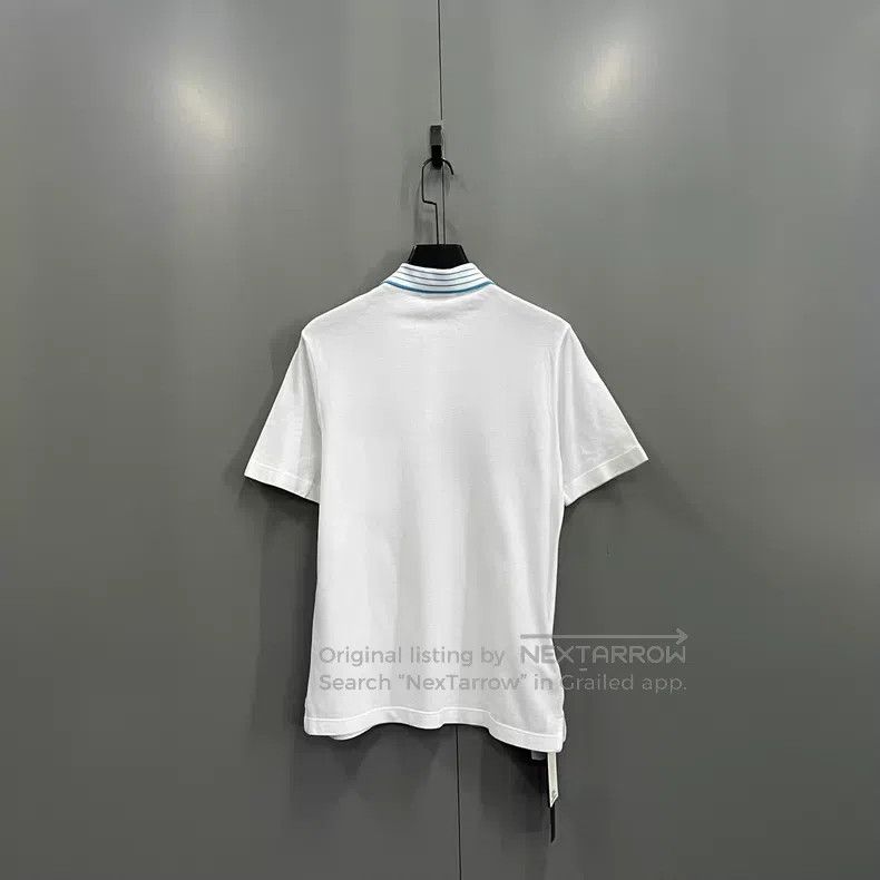 Hermes Hermes White Collar Striped Polo Shirt Size US S / EU 44-46 / 1 - 3 Thumbnail