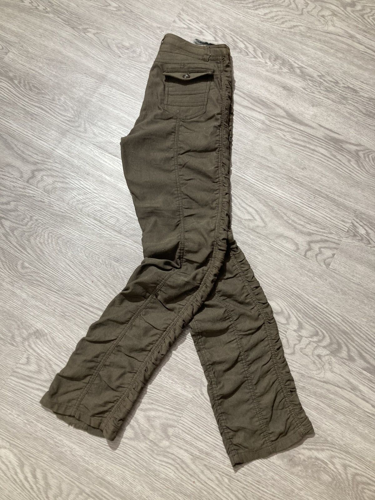 Le Grande Bleu (L.G.B.) 2000s Japanese Brand Ruched Pants Punk Lgb Style Green Army Size US 26 / EU 42 - 15 Thumbnail