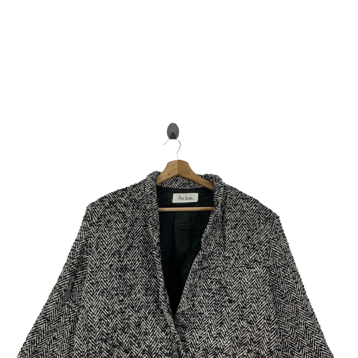 Japanese Brand Vintage PRE BOIS Japanese Brand Herringbone Wool Blazer Coat Size M / US 6-8 / IT 42-44 - 5 Thumbnail