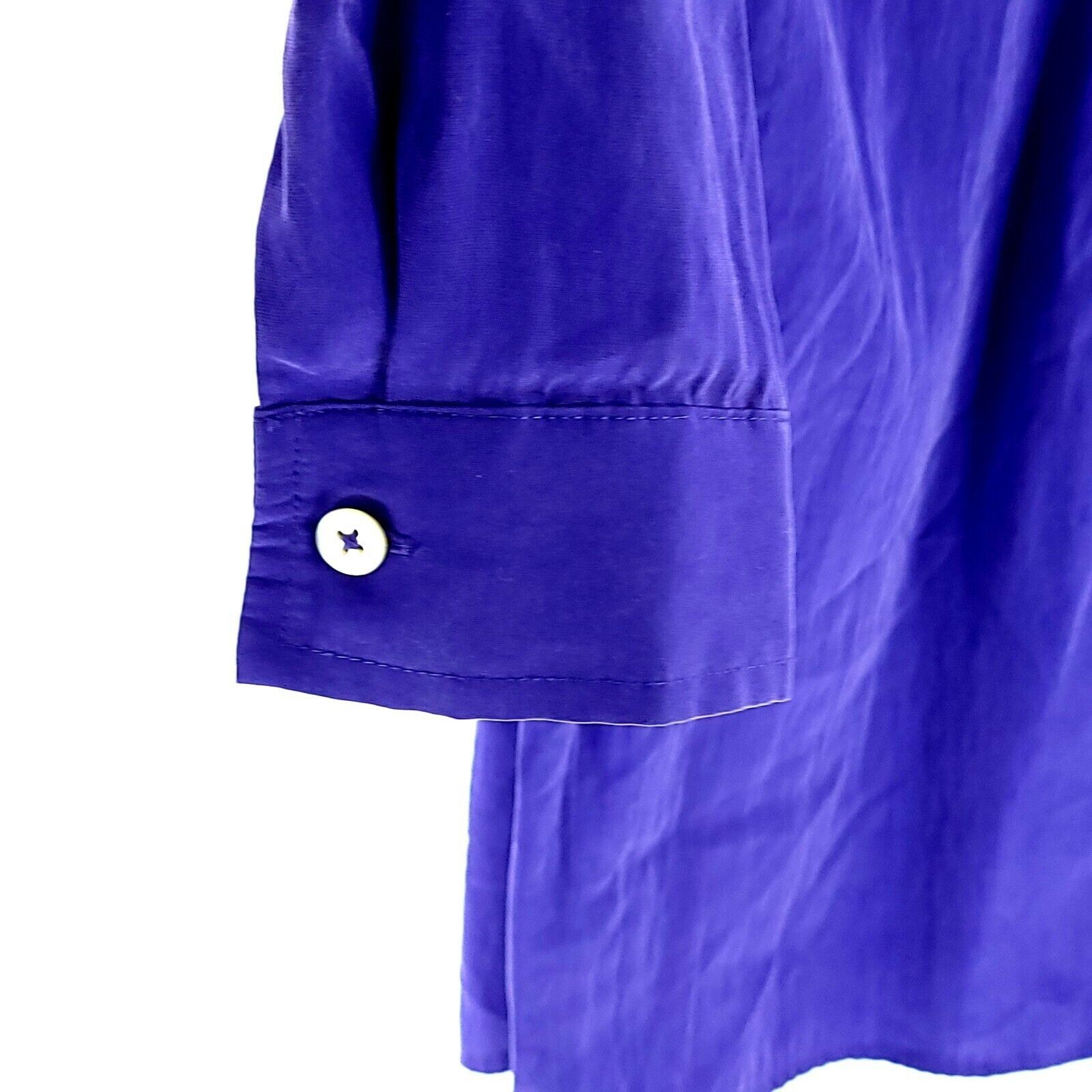 Chicos Chico's Purple Long Sleeve Button Front Collared Shirt Pocke Size XS / US 0-2 / IT 36-38 - 4 Thumbnail