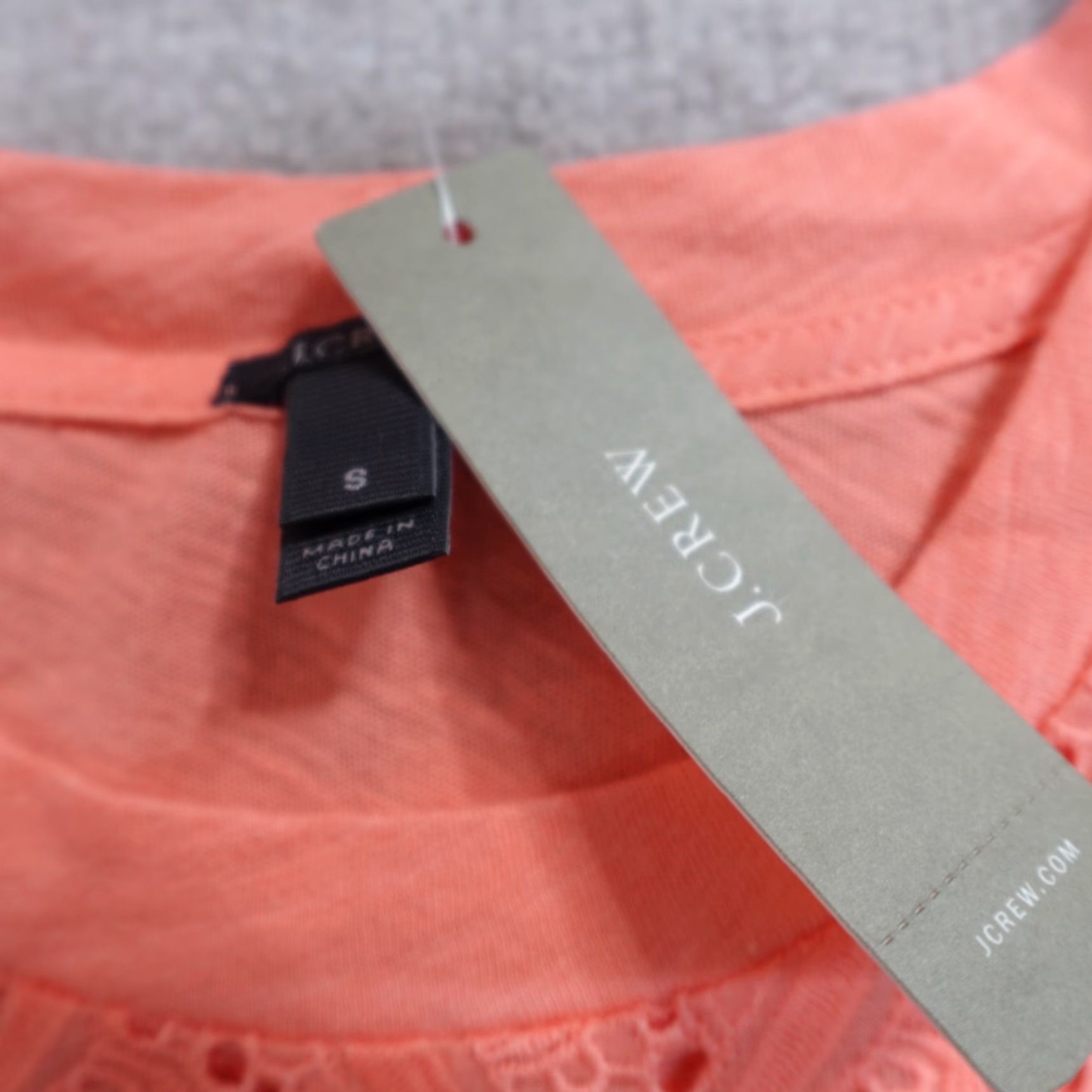 J.Crew J.CREW Blouse Womens Top S Pink Cotton Lace KP6167 NEW Size S / US 4 / IT 40 - 3 Thumbnail