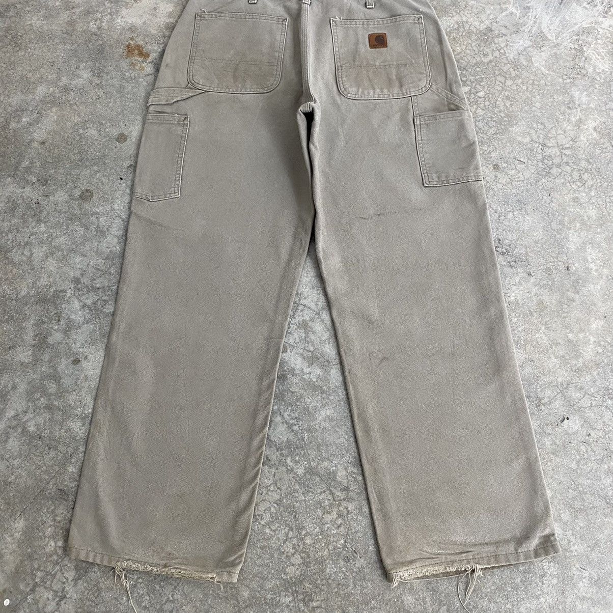 Carhartt Vintage Carhartt Desert Grey Carpenter Workwear Pants Size US 33 - 15 Thumbnail