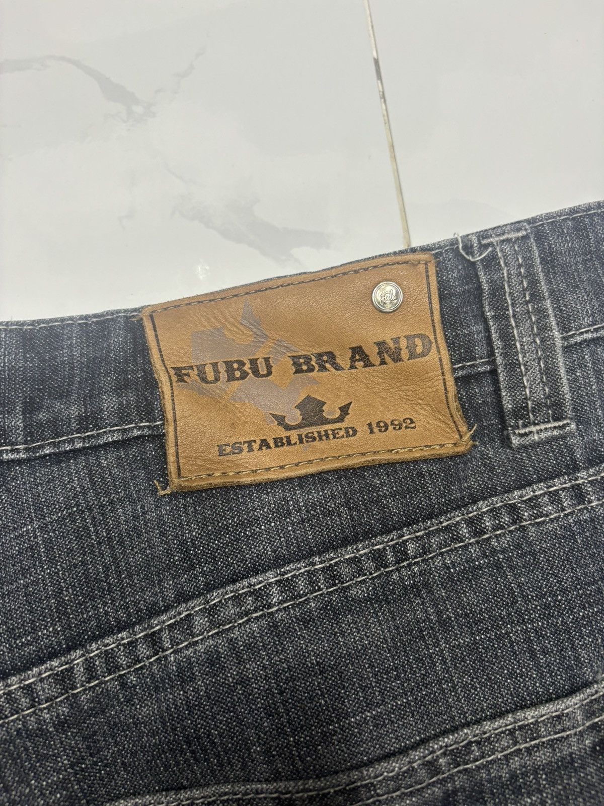 Fubu RARE VINTAGE FUBU BAGGY SHORT DENIM JNCO STYLE JEANS Size US 42 / EU 58 - 9 Thumbnail