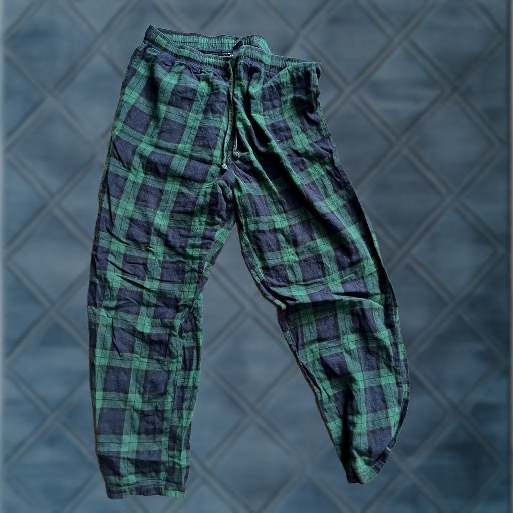 Nautica Nautica Sweatpants Mens XL Plaid Check Blue Green Lounge Super Soft Pants Size US 36 / EU 52 - 1 Thumbnail