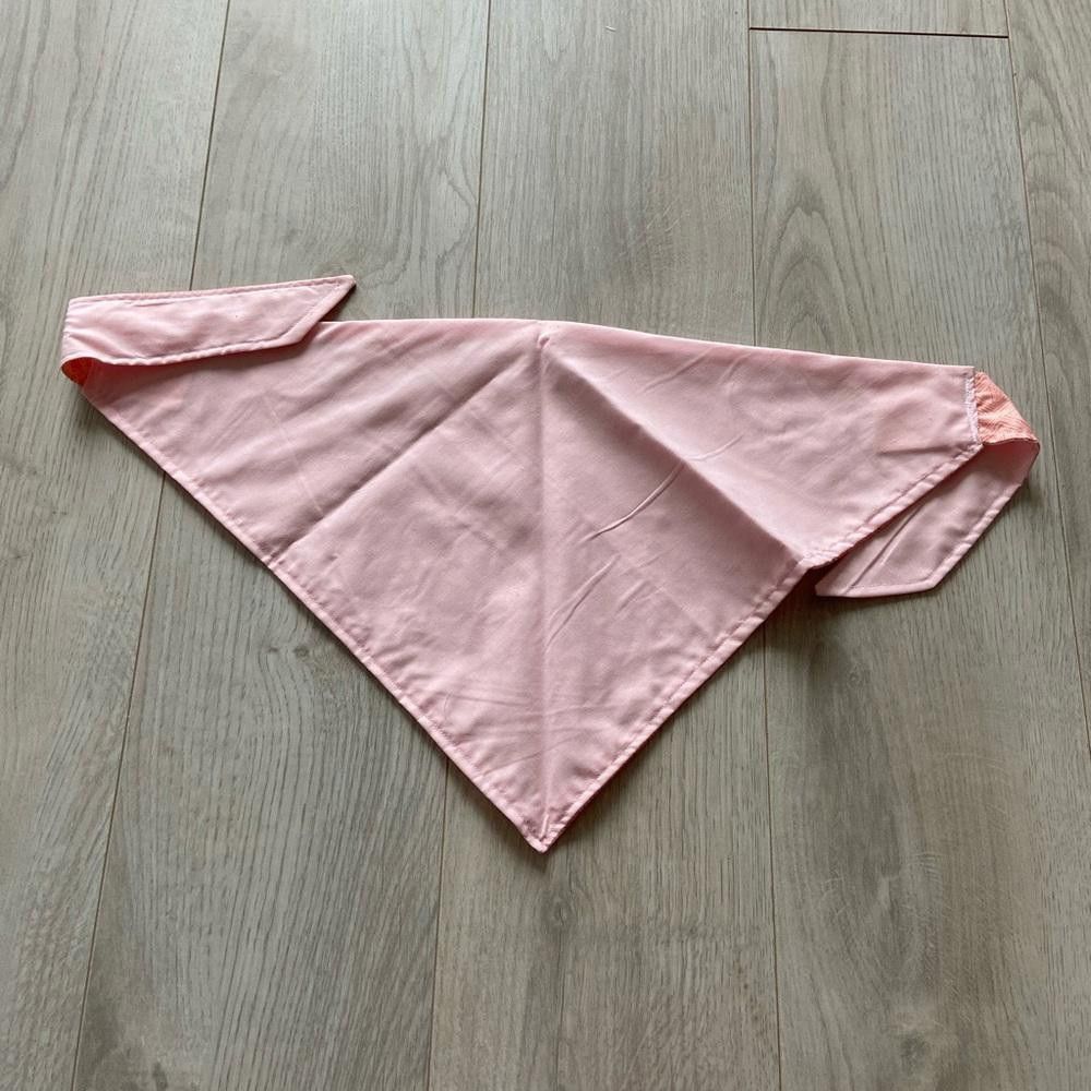 Designer Pink Patterned Dog Bandana with Matching Scrunchie Size ONE SIZE - 5 Thumbnail