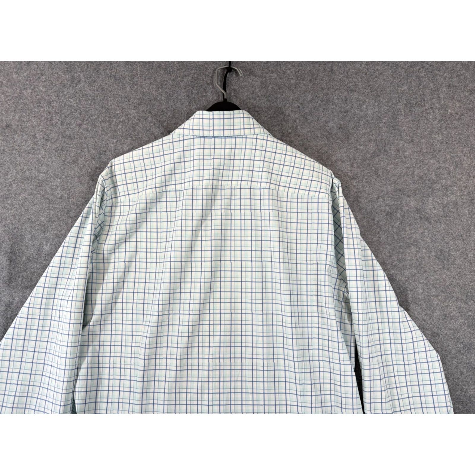 Mizzen+Main Mizzen+Main Leeward Dress Shirt Mens XL Trim Blue Green Plaid Performance Long Sleeve Shirt Size 46R - 7 Thumbnail