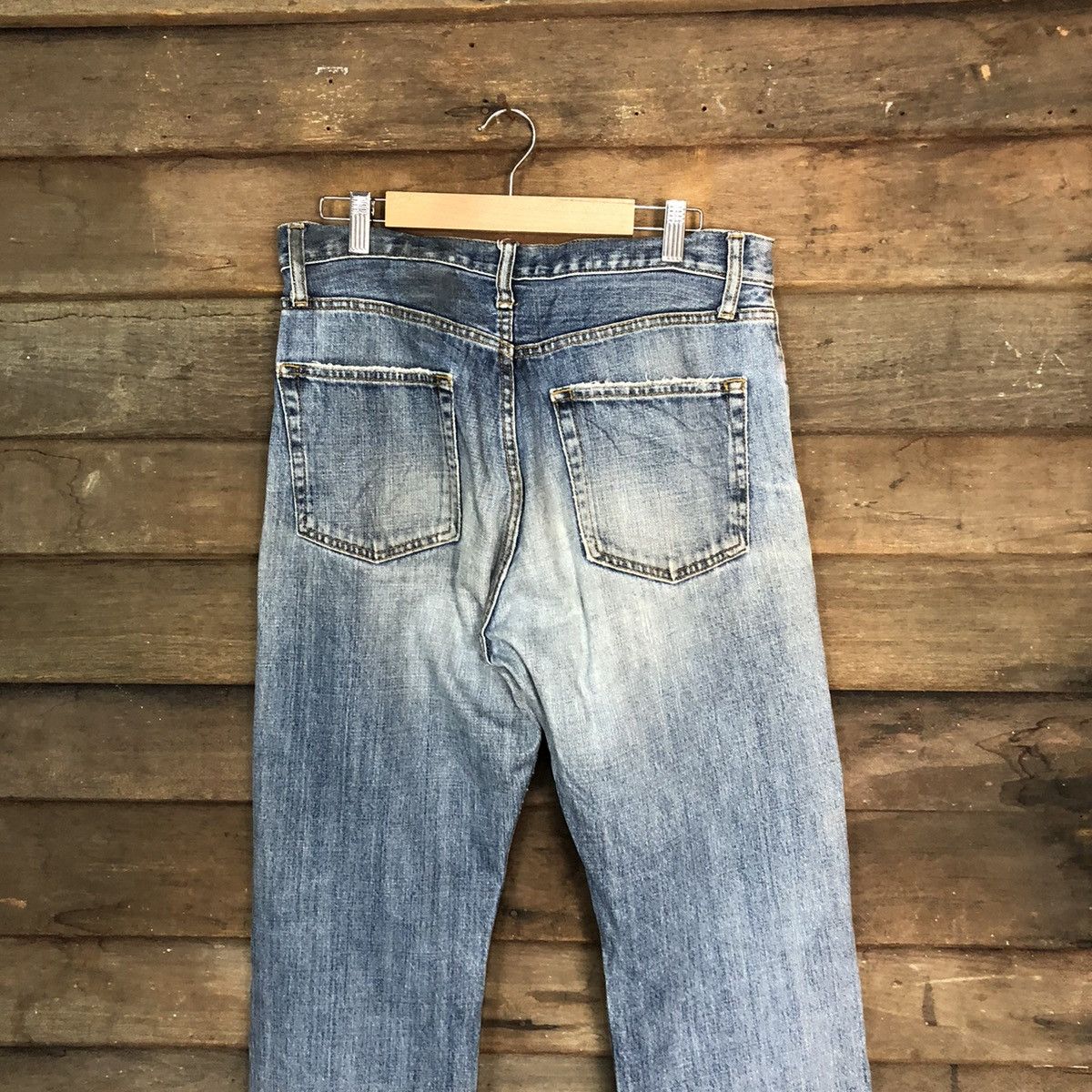 Japanese Brand Ring Denim vintage Blue Distressed ripped Denim Pants #7386 Size US 30 / EU 46 - 12 Thumbnail