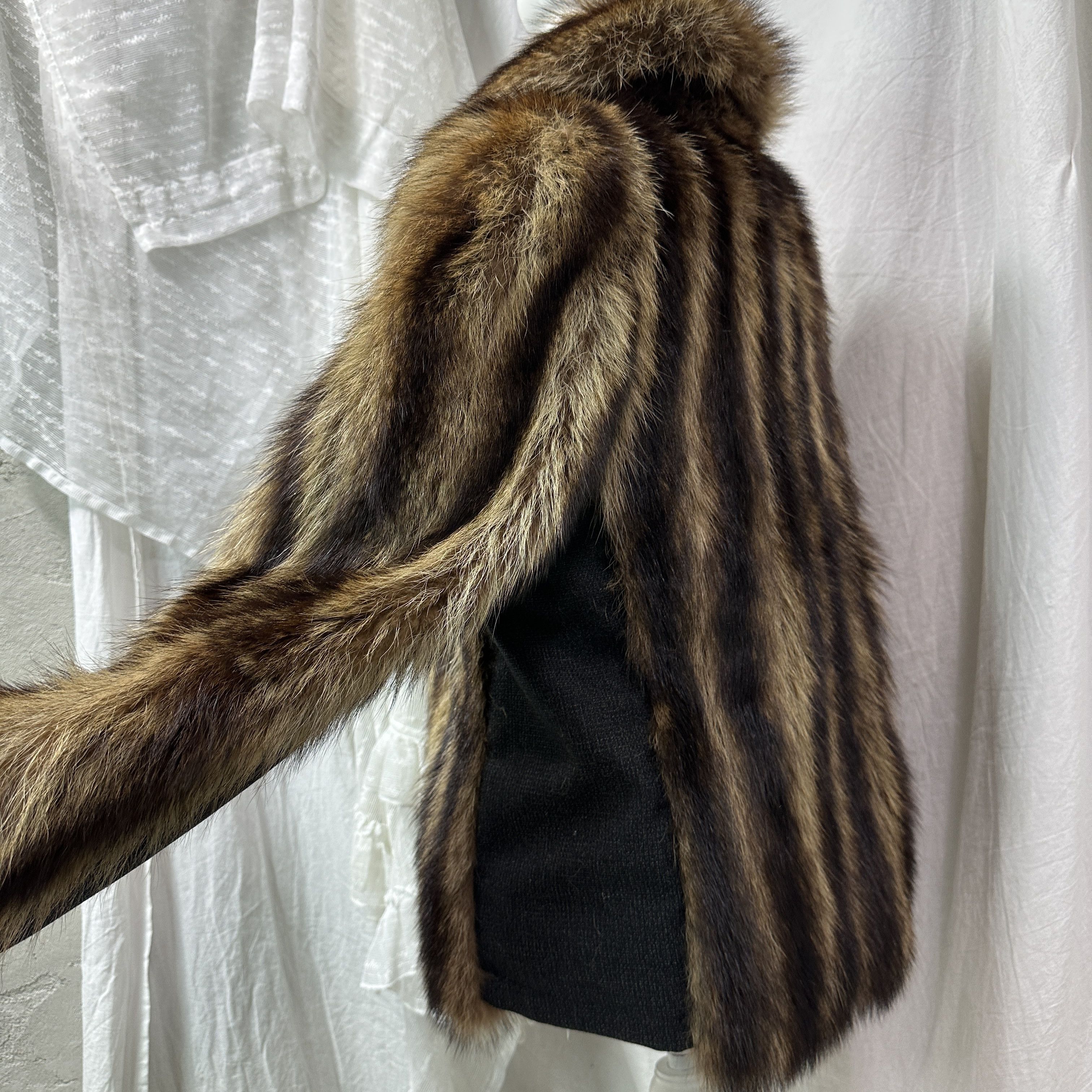 Vintage Vintage Old Money Classy Striped Real Fur 90s Size S / US 4 / IT 40 - 8 Thumbnail