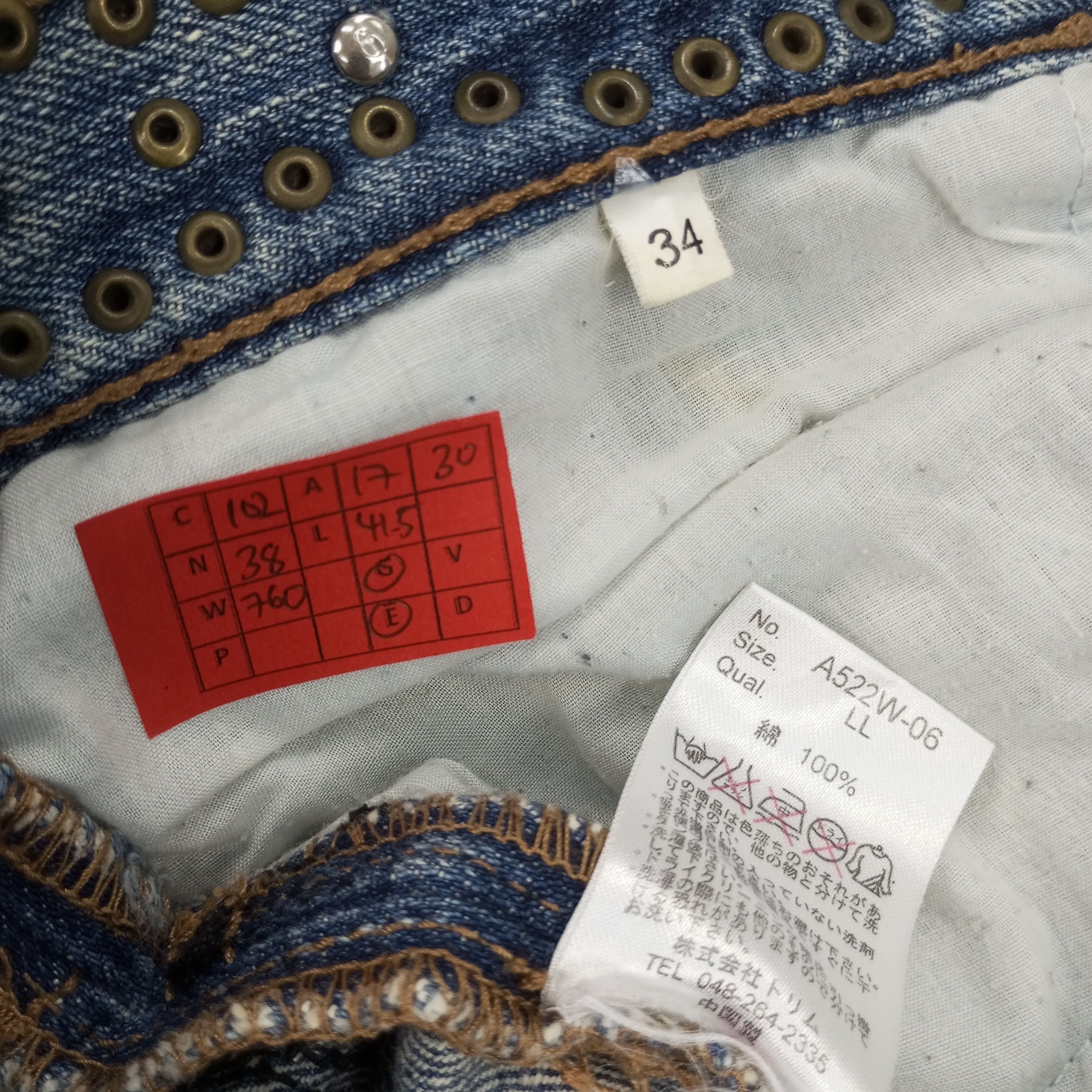 Vintage Distressed Jeans Rock Punk Style Streetwear Size US 34 / EU 50 - 13 Thumbnail