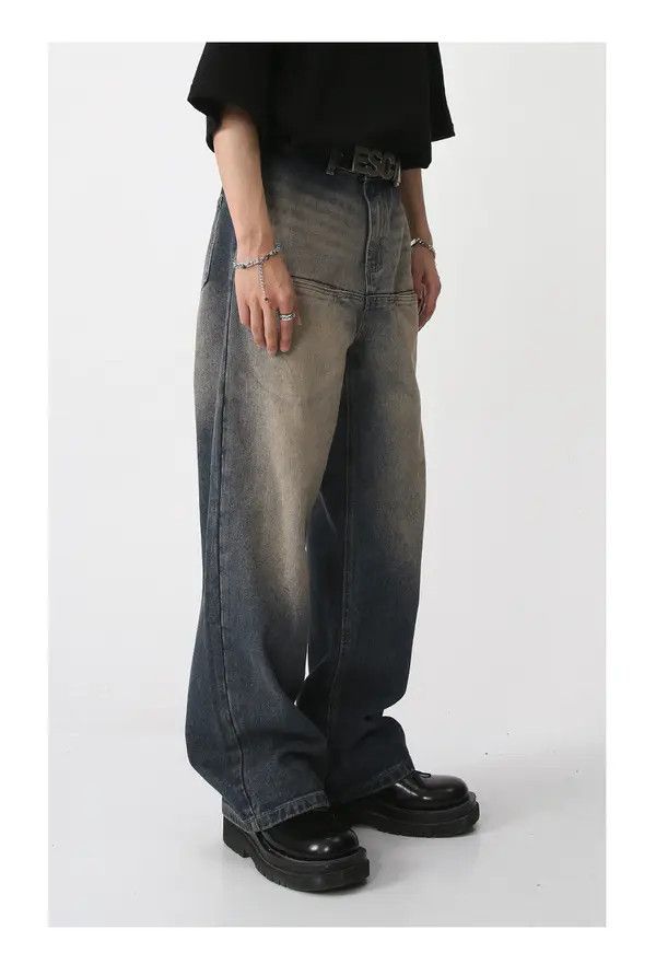 Japanese Brand VIBE Washed vintage jeans high waist loose straight leg Size US 32 / EU 48 - 3 Thumbnail