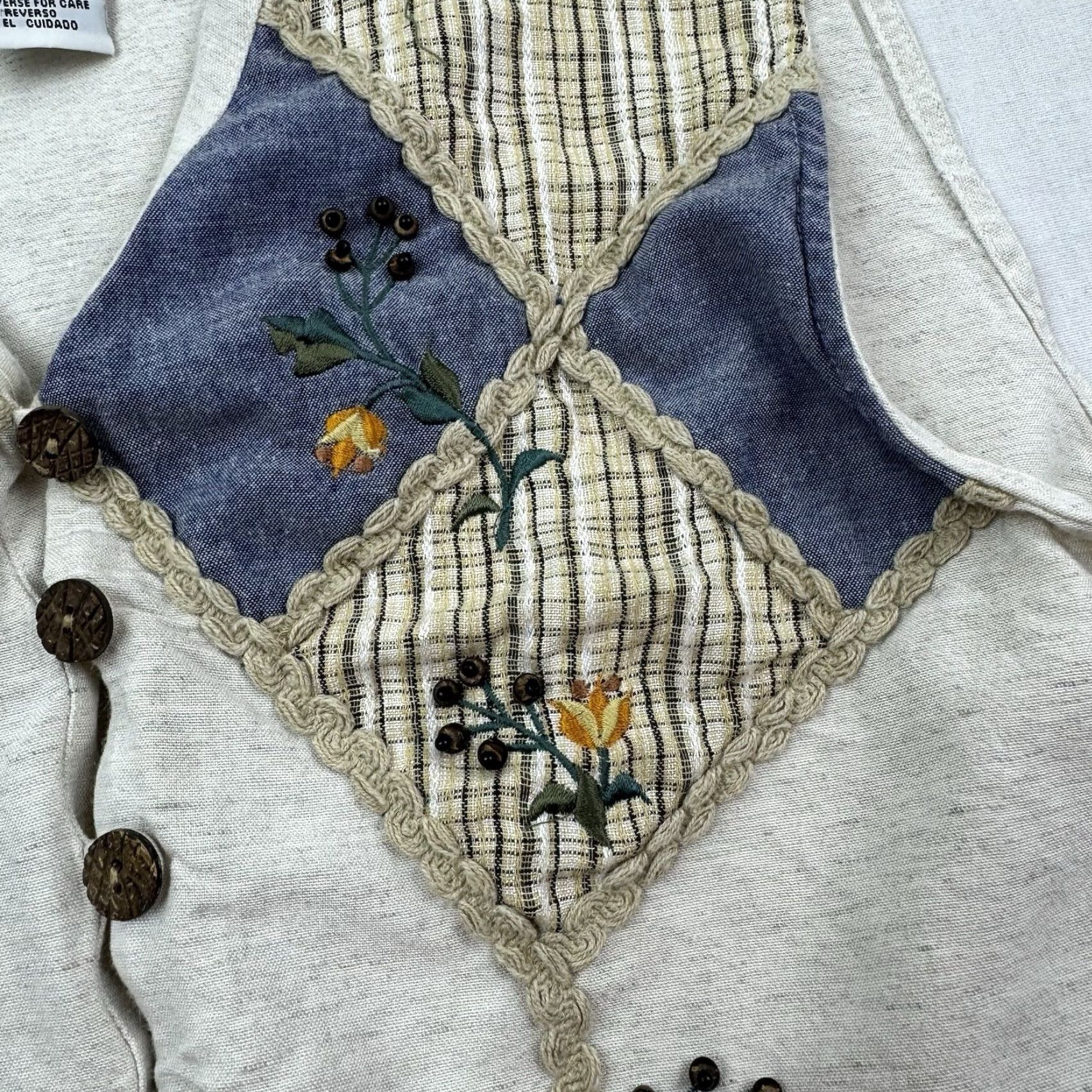 Vintage VINTAGE Geometric Olivia Rose Vest Womens 8M Button-Up Sleeveless Floral Geometric 80s 90s Womens Size M / US 6-8 / IT 42-44 - 3 Thumbnail